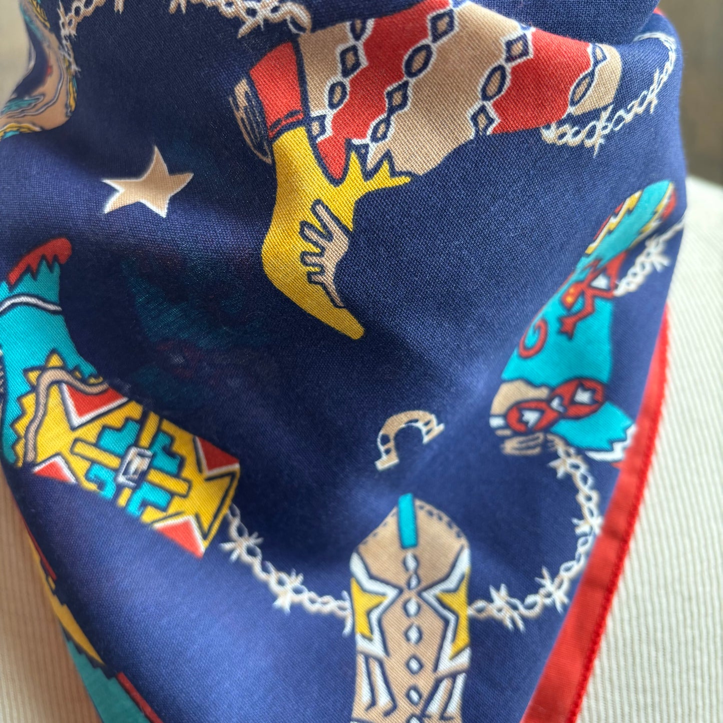 Colorful Cowboy Boot Bandana