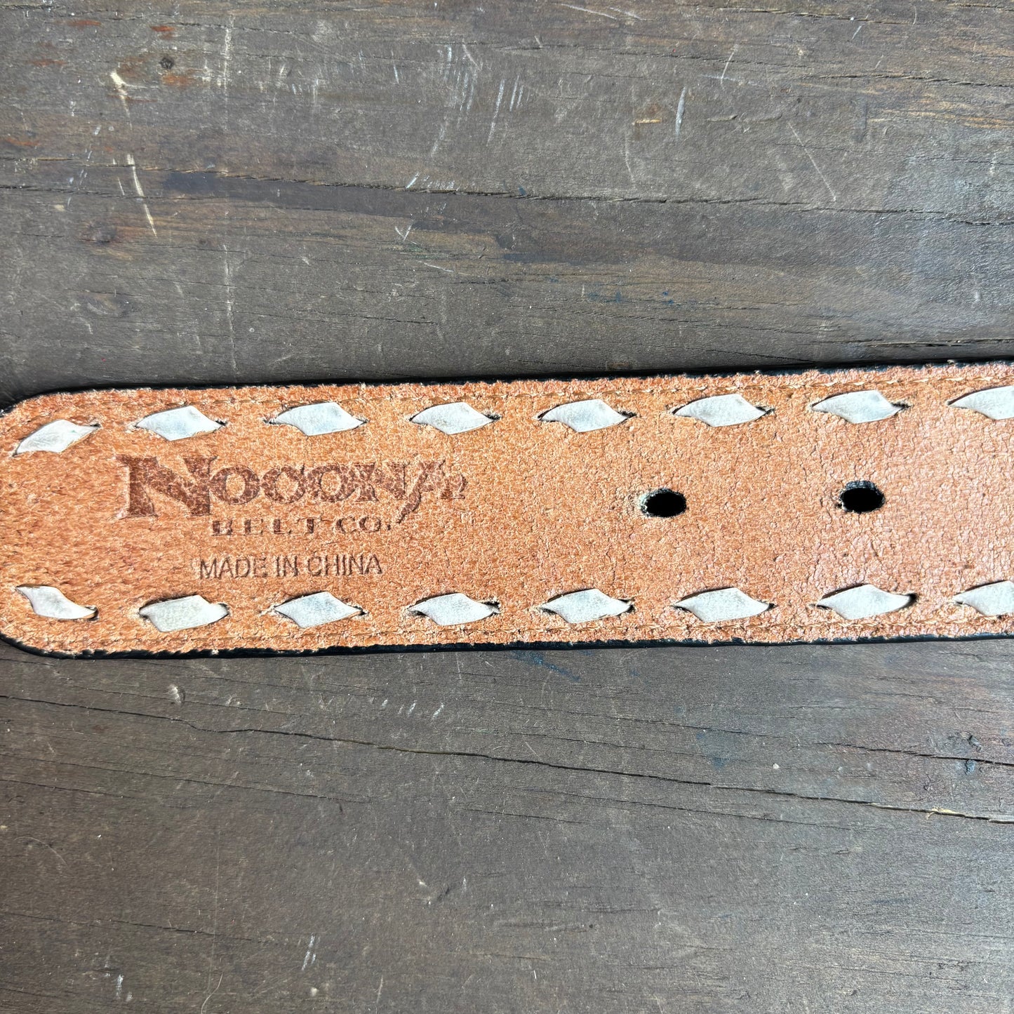 Nocona Black Tooled Leather Belt