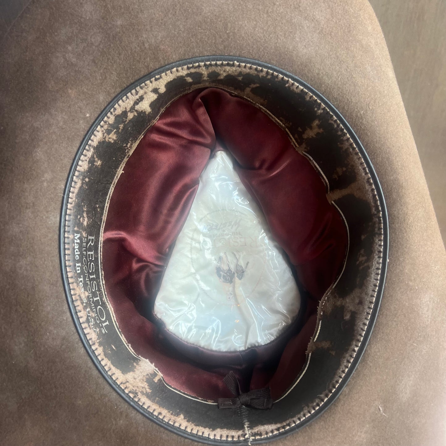 Resistol Vintage Brown Hat with Leather Hat Band