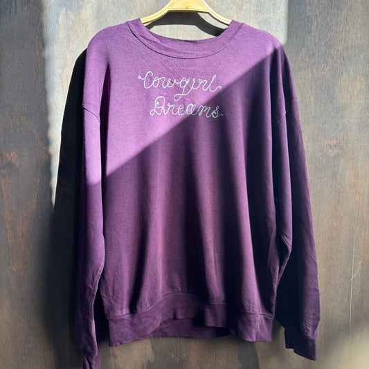 Custom Purple "Cowgirl Dreams" Sweatshirt
