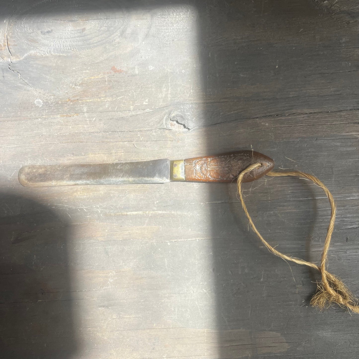 Antique Hand Carved Bread Knife