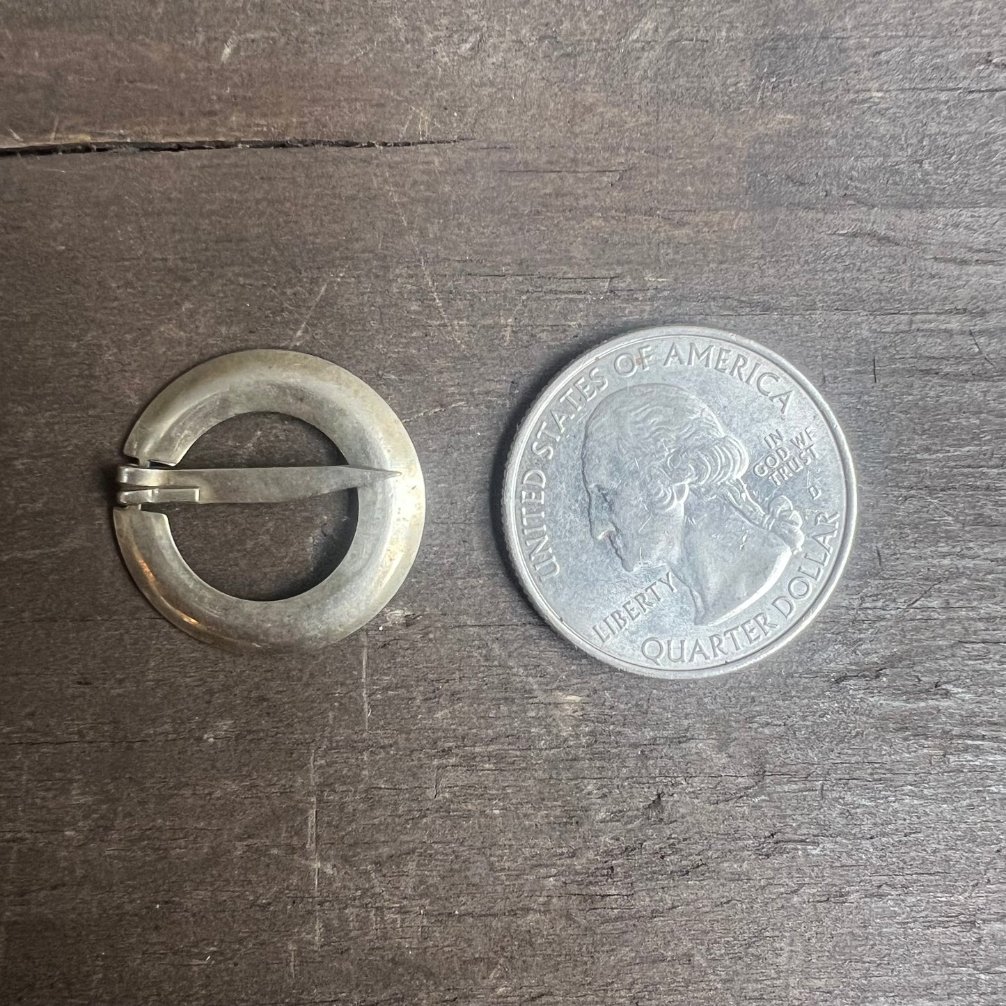 Vintage Silver Circle Pin