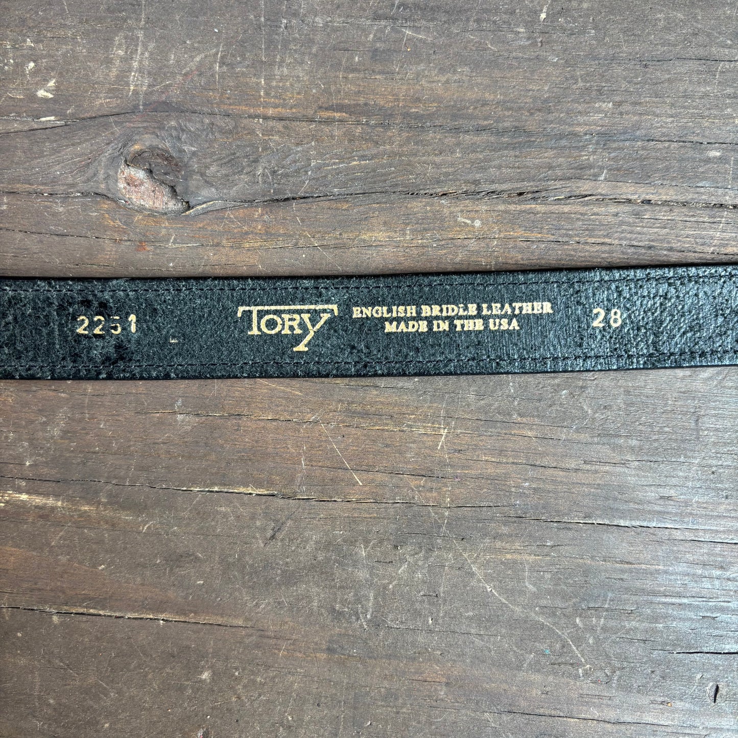Tory Black Leather Belt