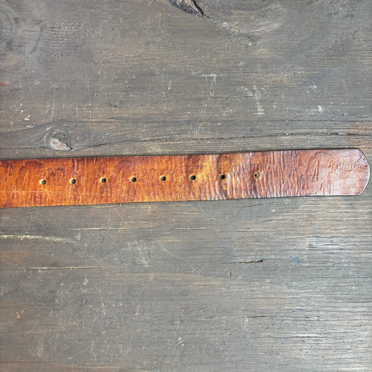 Vintage Tan Leather Belt