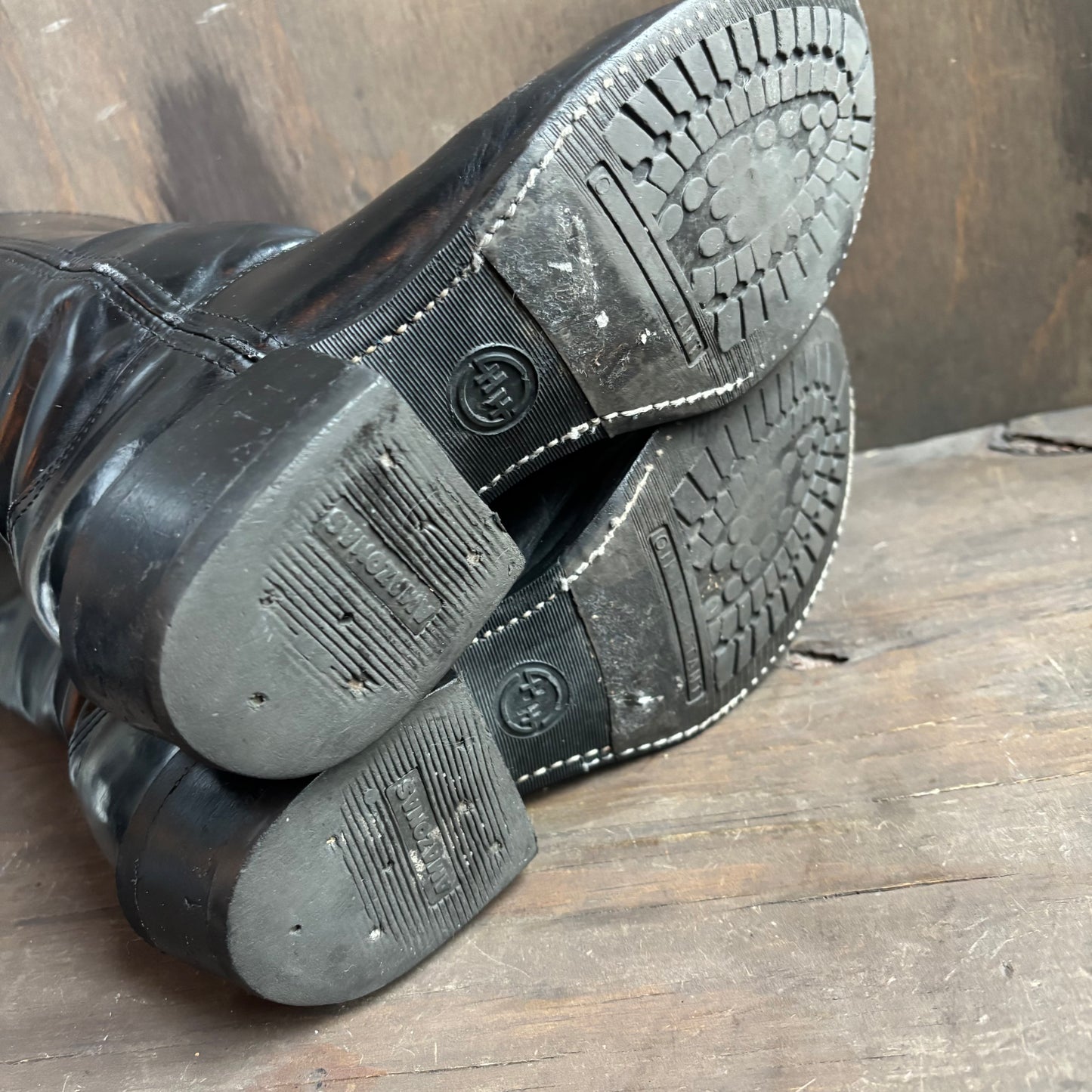 Double H Black Leather Boots