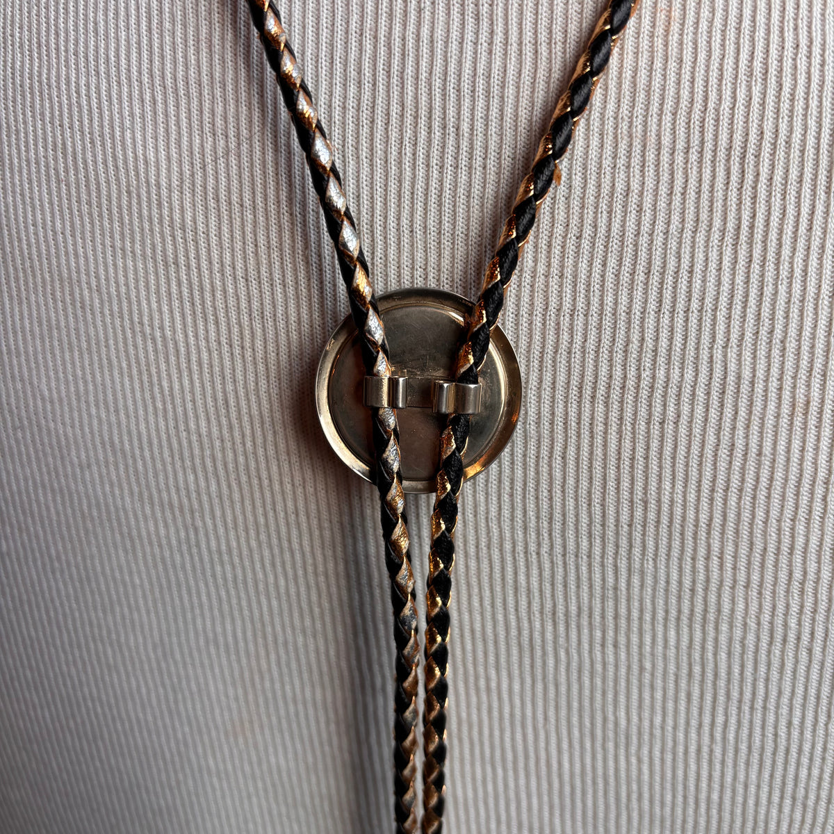 Vintage Starburst Bolo on Two-Tone Metallic Tie