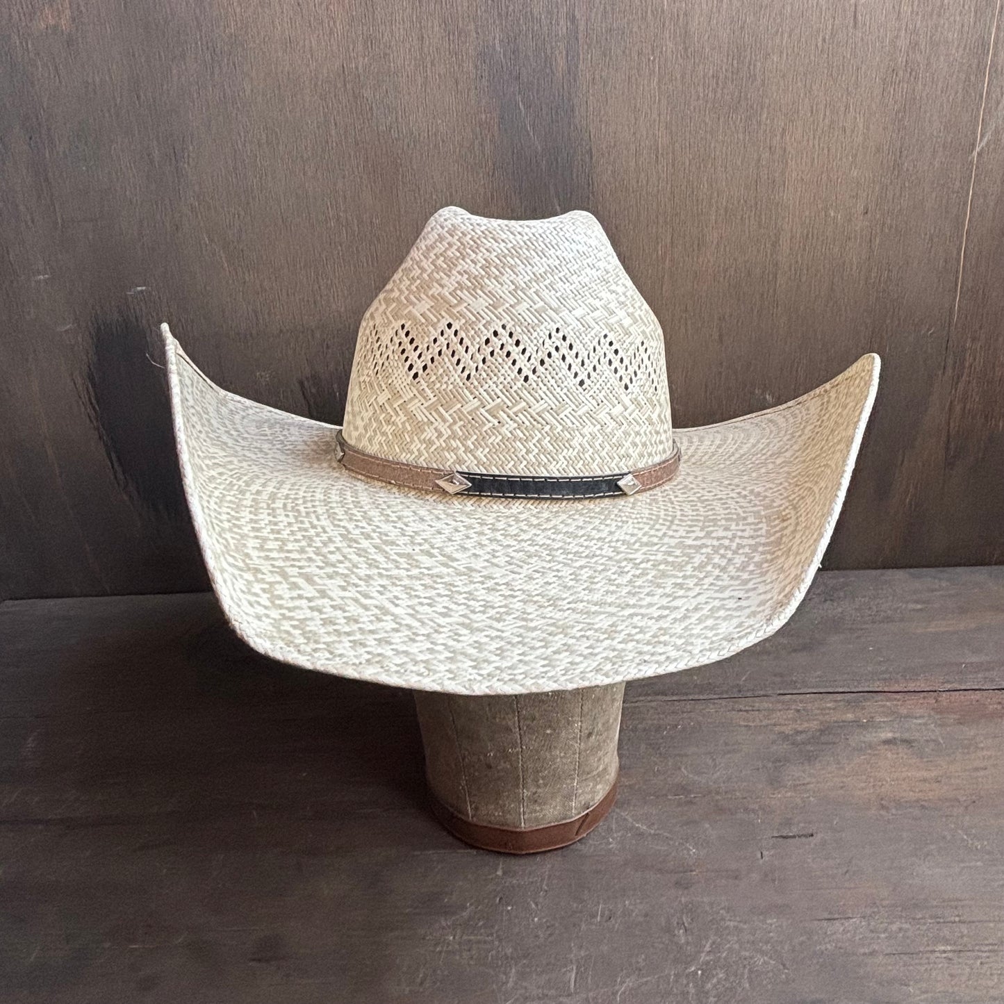 Twister Straw Hat with Leather Band