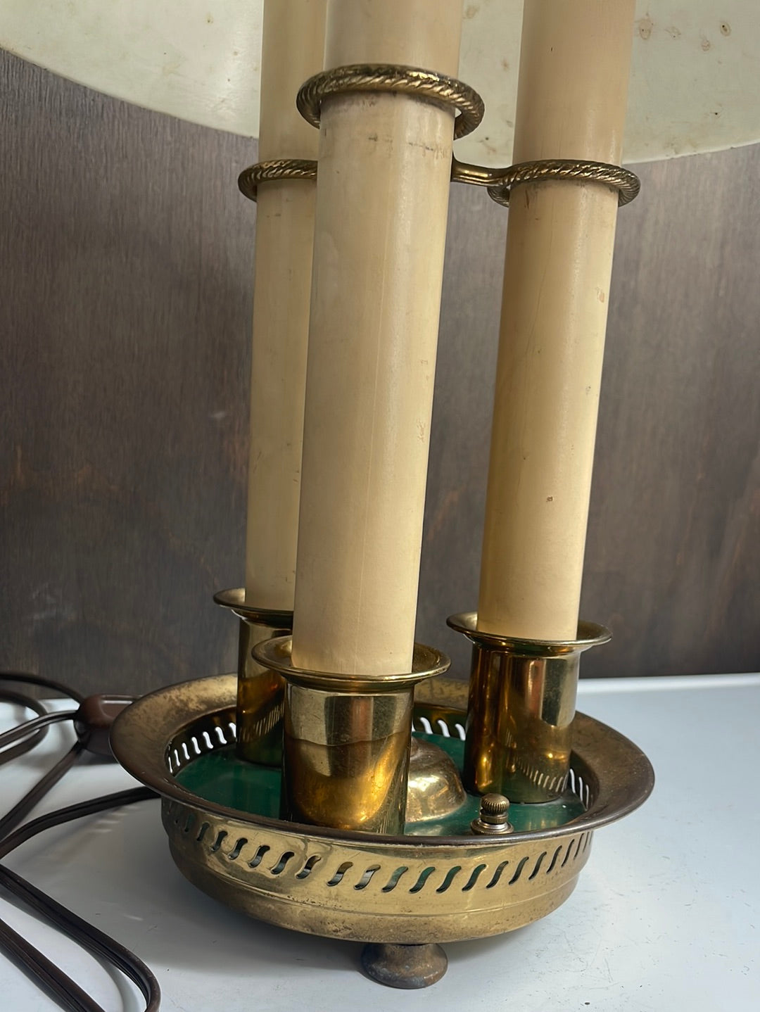 Vintage Brass Green Desk Lamp