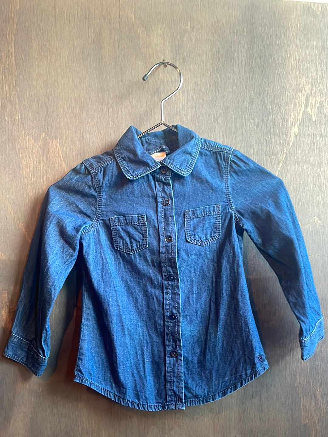 Kids Dark Wash Denim Shirt