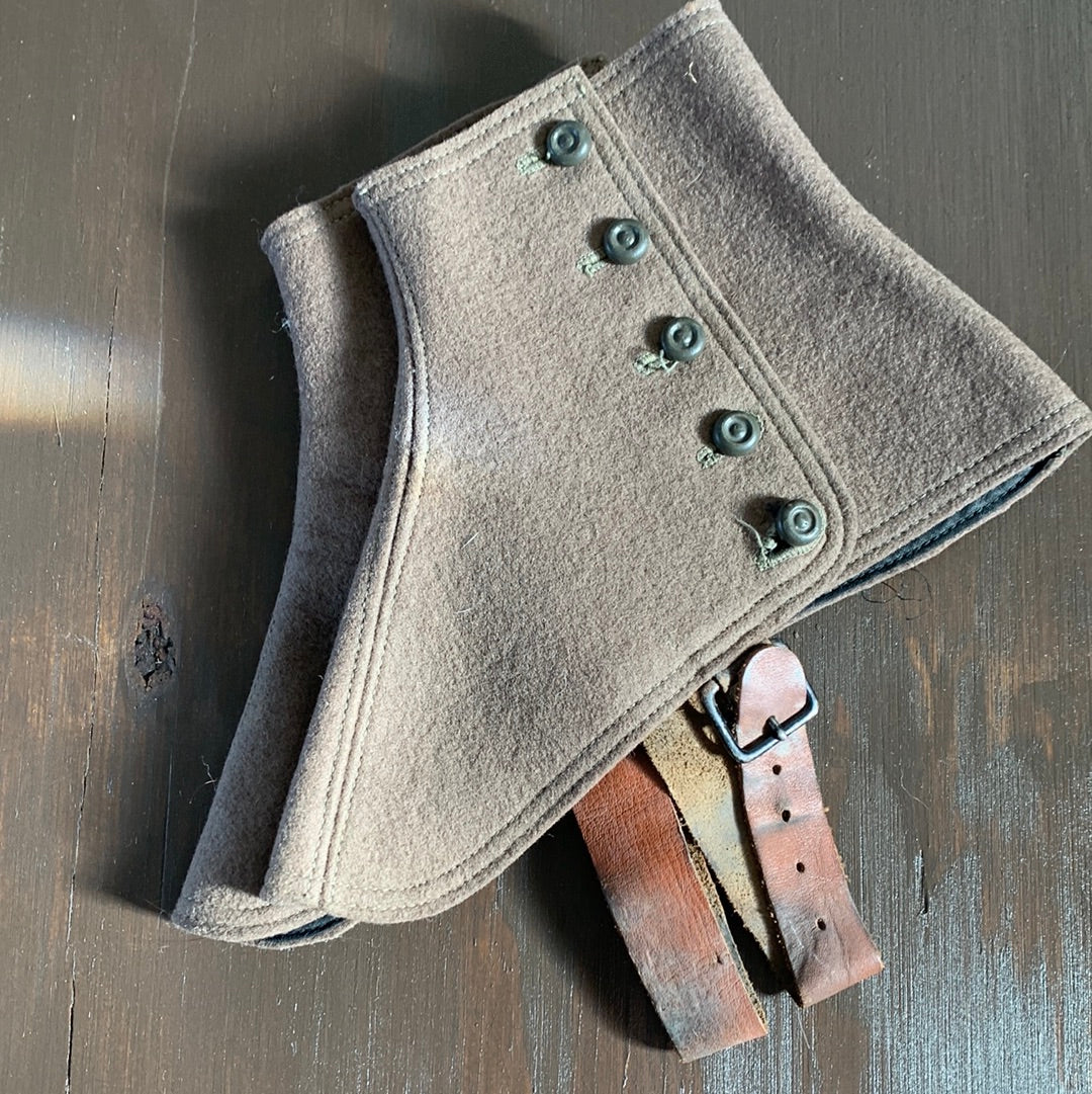 Brown Felt Spats