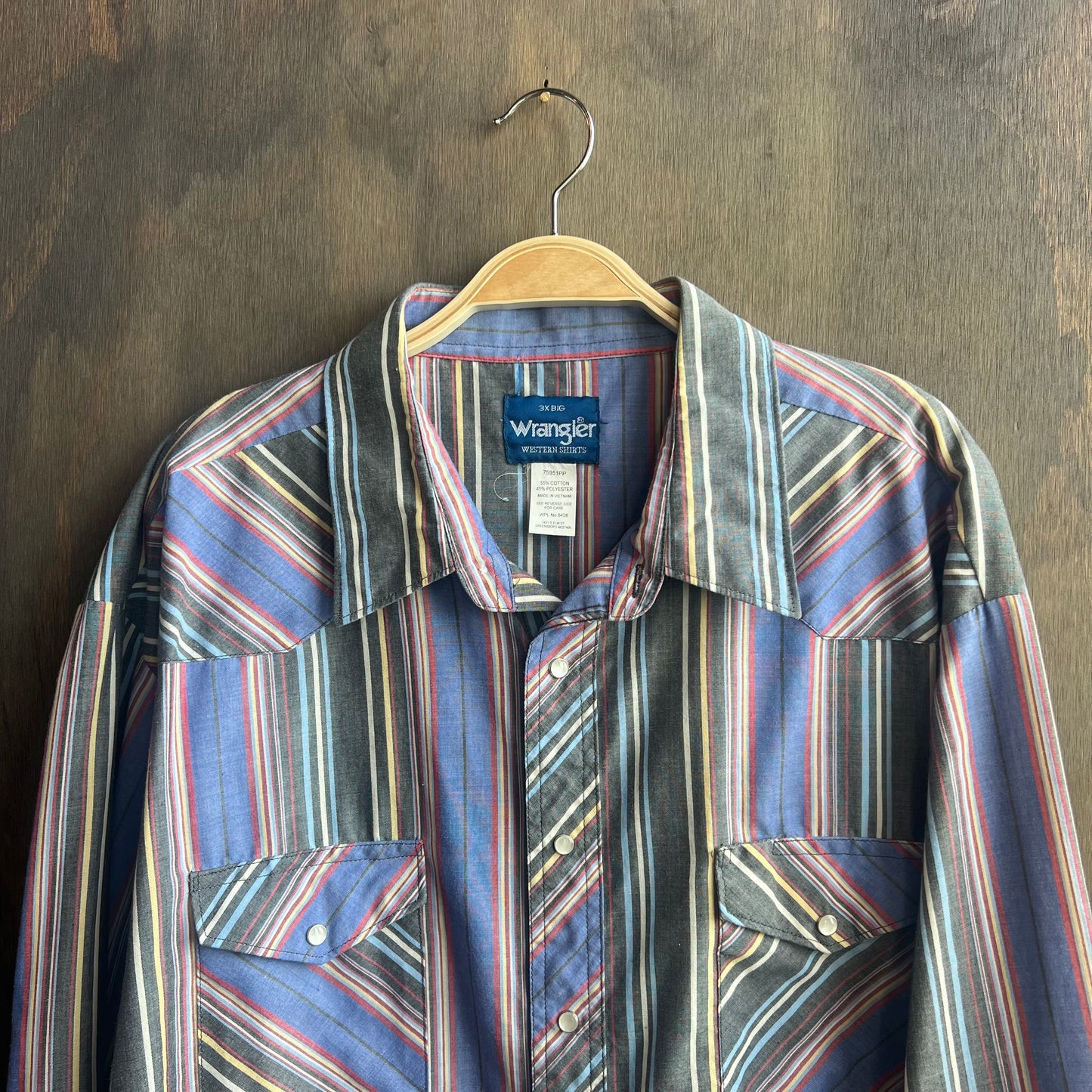 Wrangler Multicolored Western Pearl Snap
