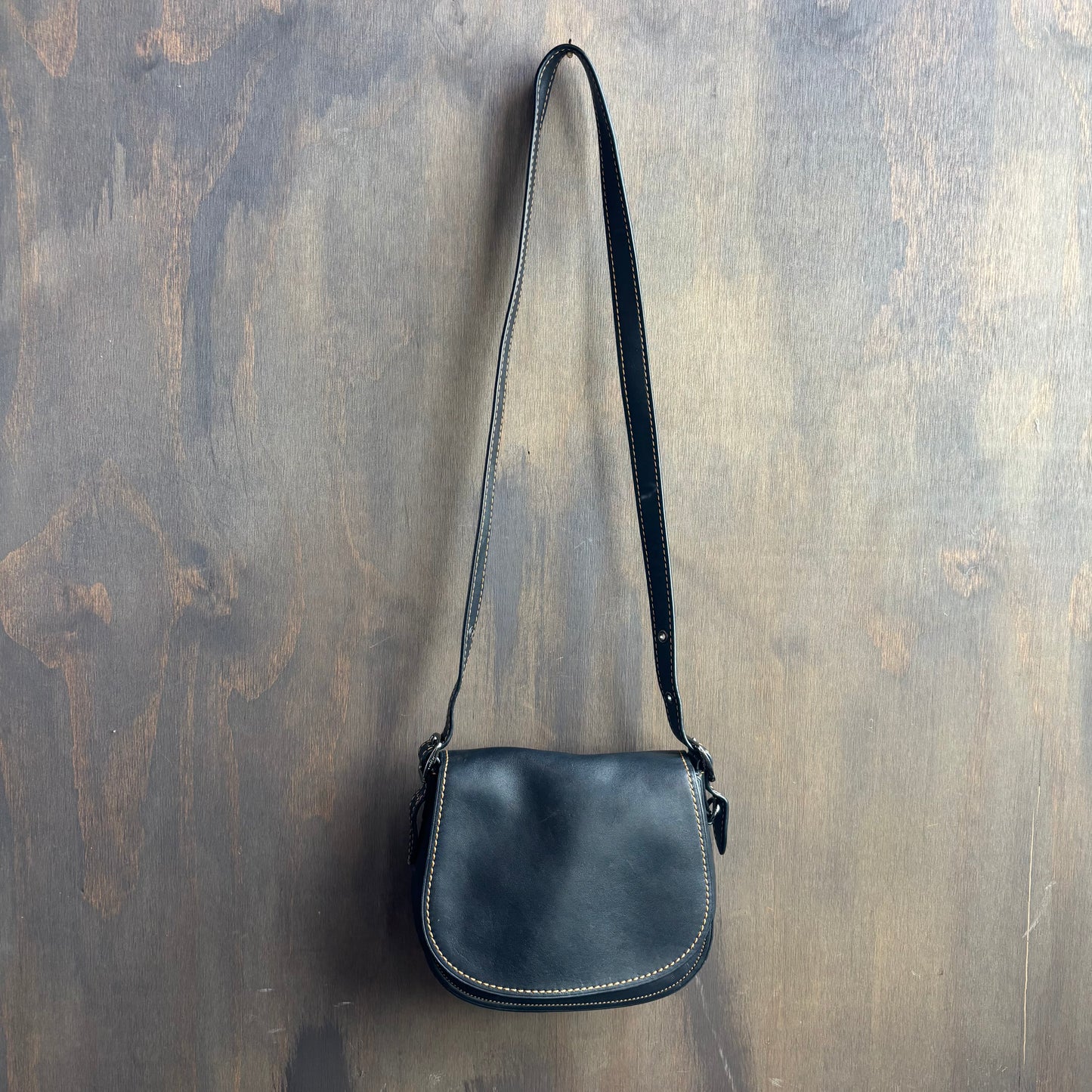 Coach Black Saddle Style Crossbody