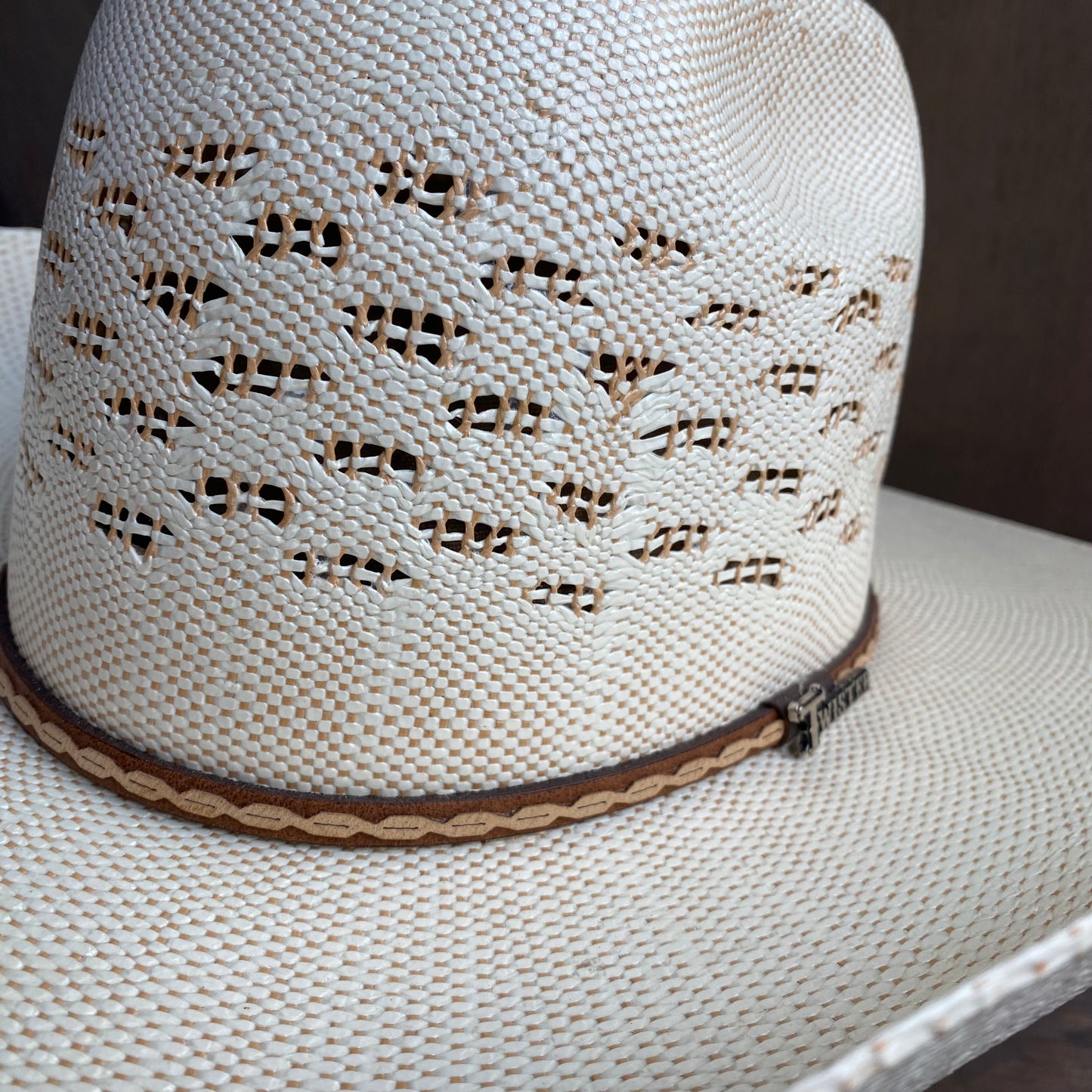 Twister Patterned Straw Hat