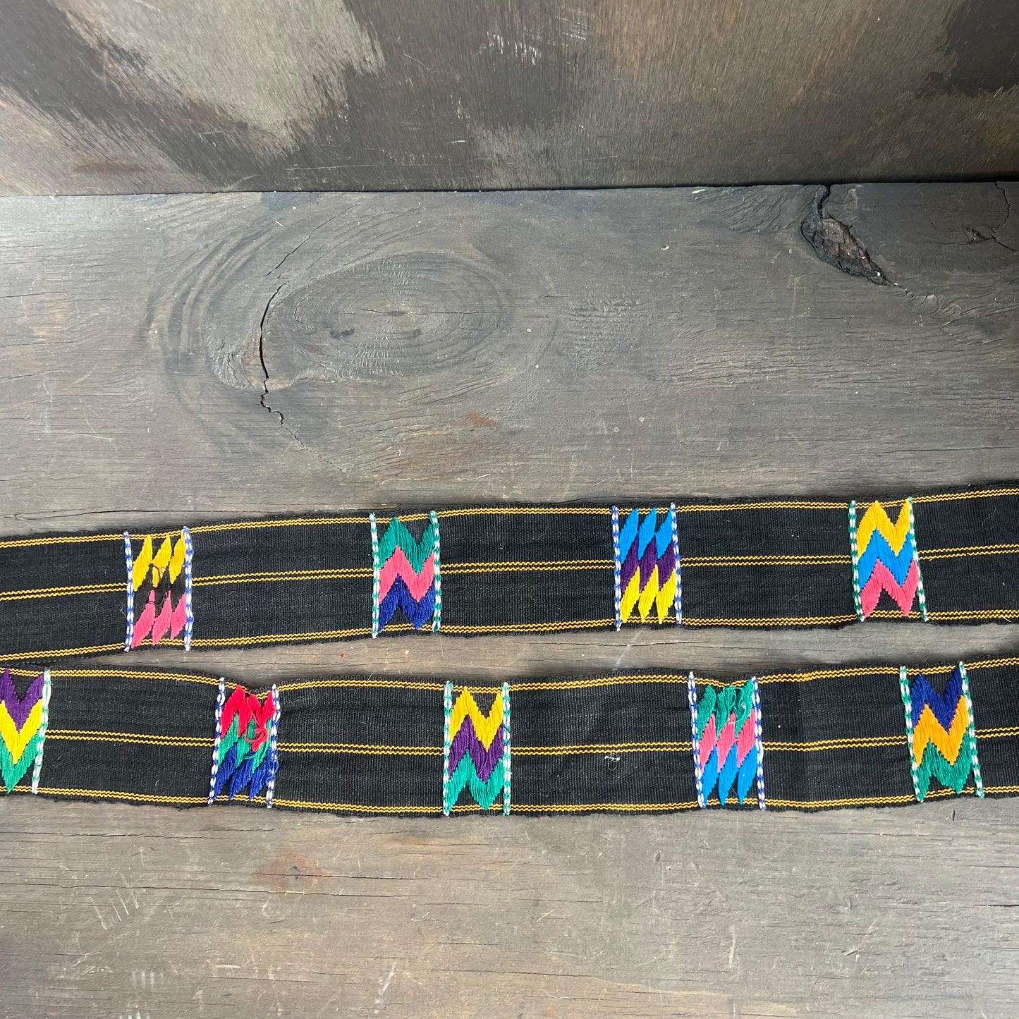 Woven Rainbow Tie Belt