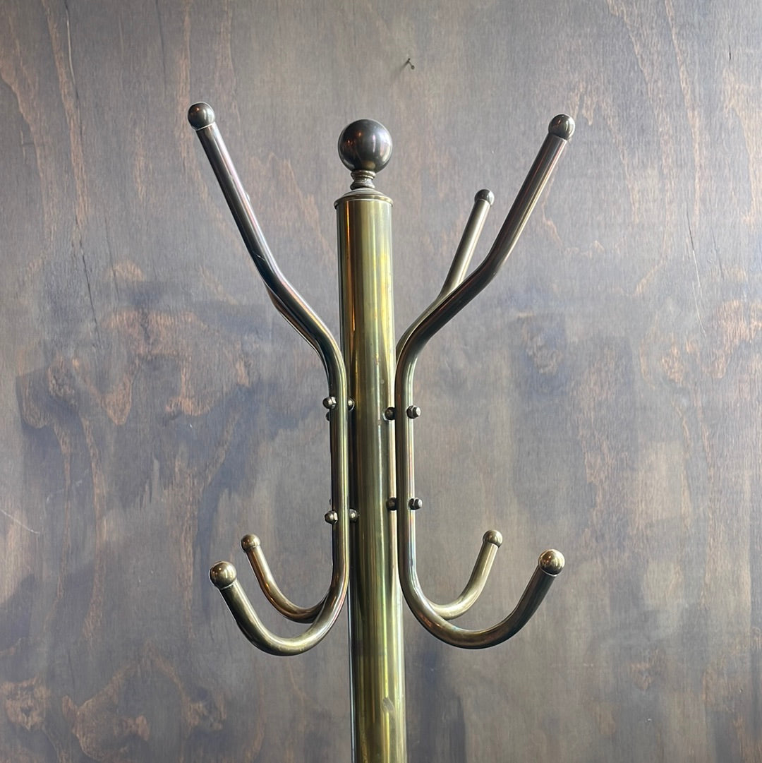 Vintage brass good Coat rack