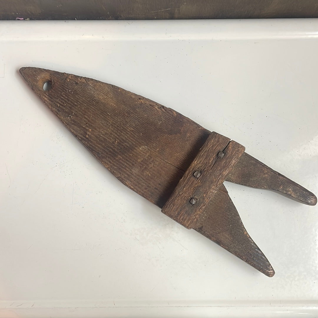 Pointed Antique Dark- Wood Boot Jack