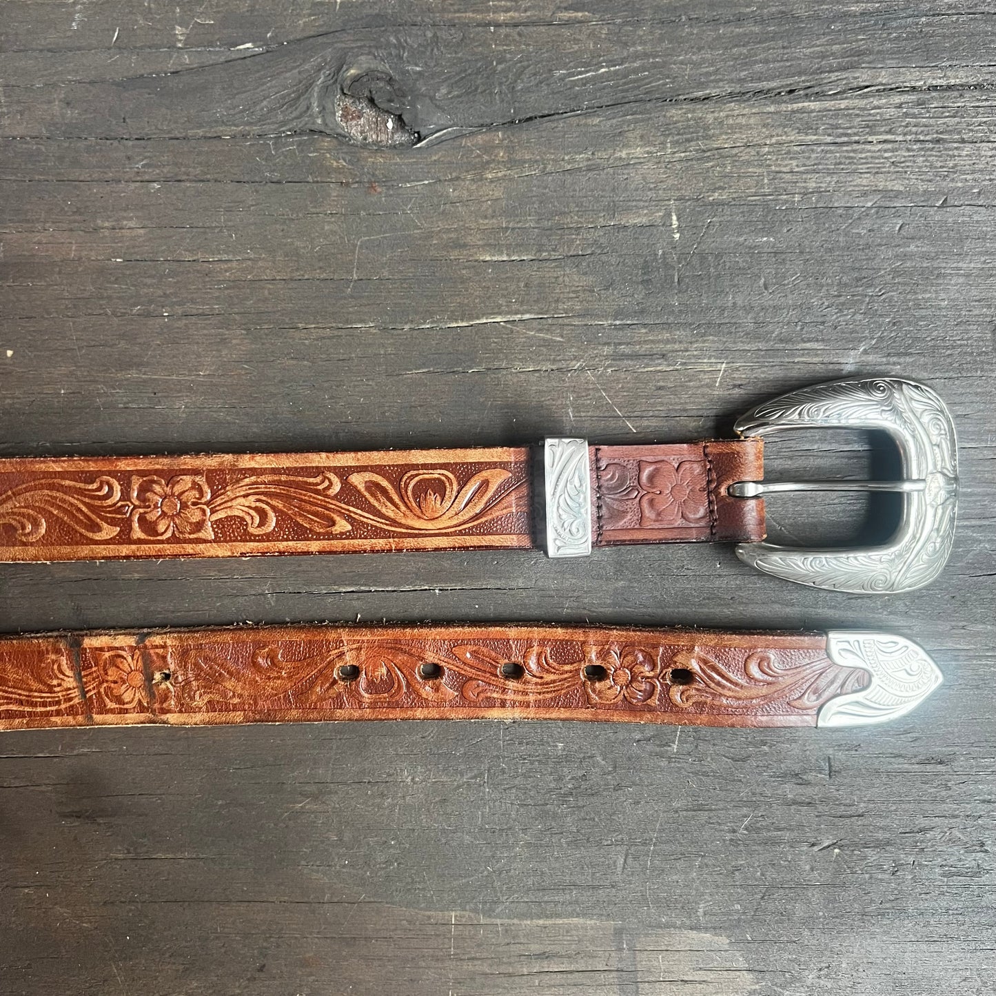 Vintage Western Tooled Belt
