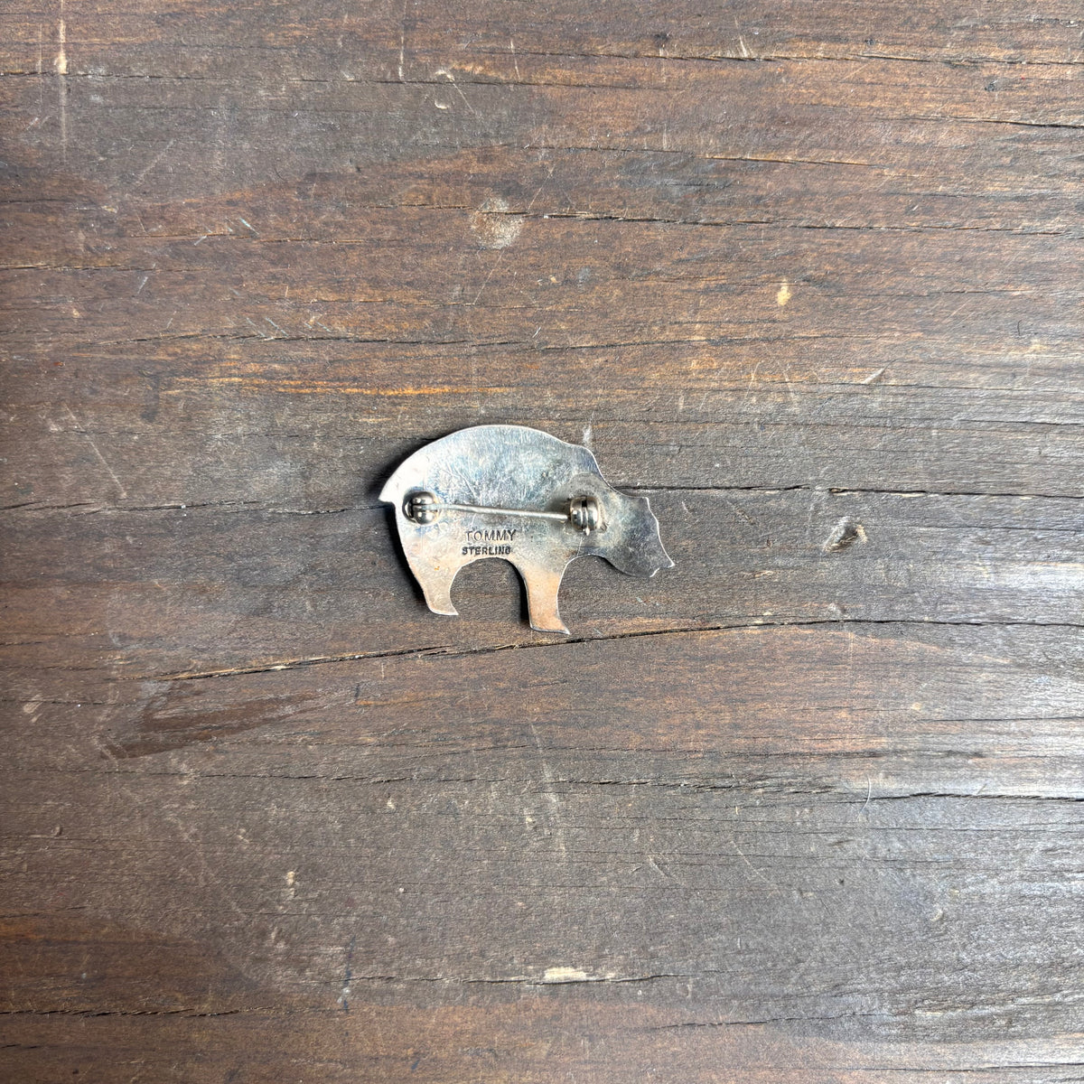 Vintage Sterling Silver Bear Pin