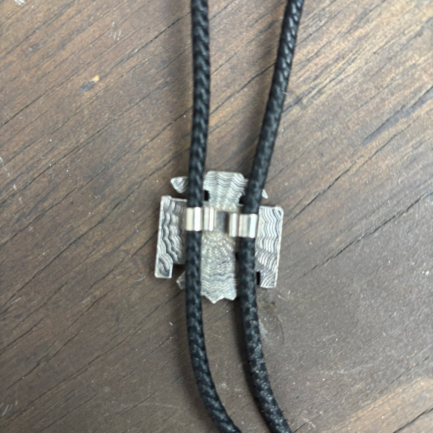 Thunderbird Bolo on Black Tie