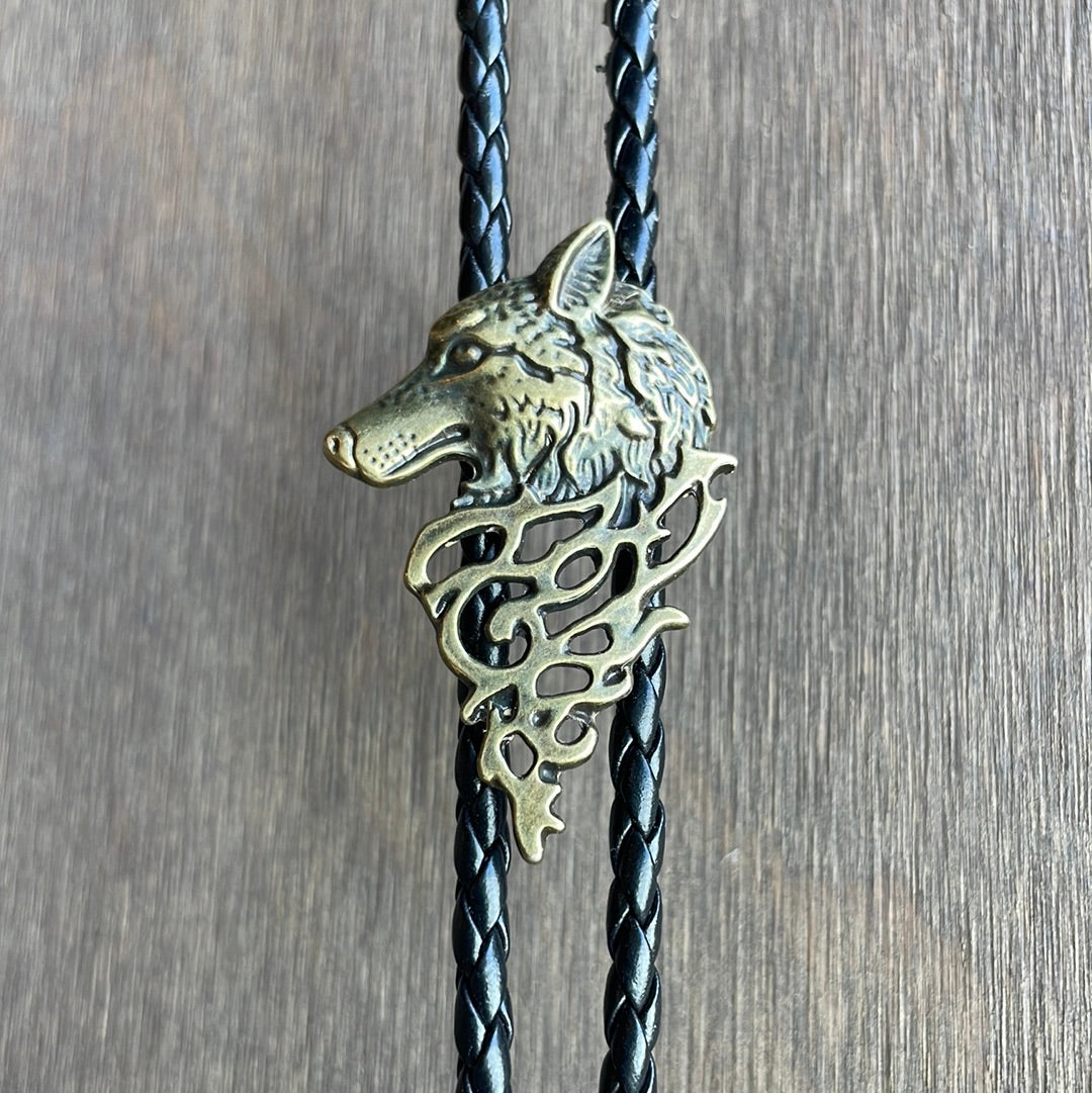Brass Wolf Bolo