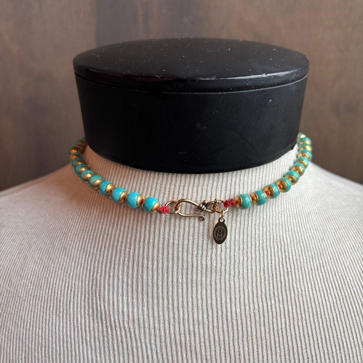 Ostrich Moon Turquoise Oval Pendant