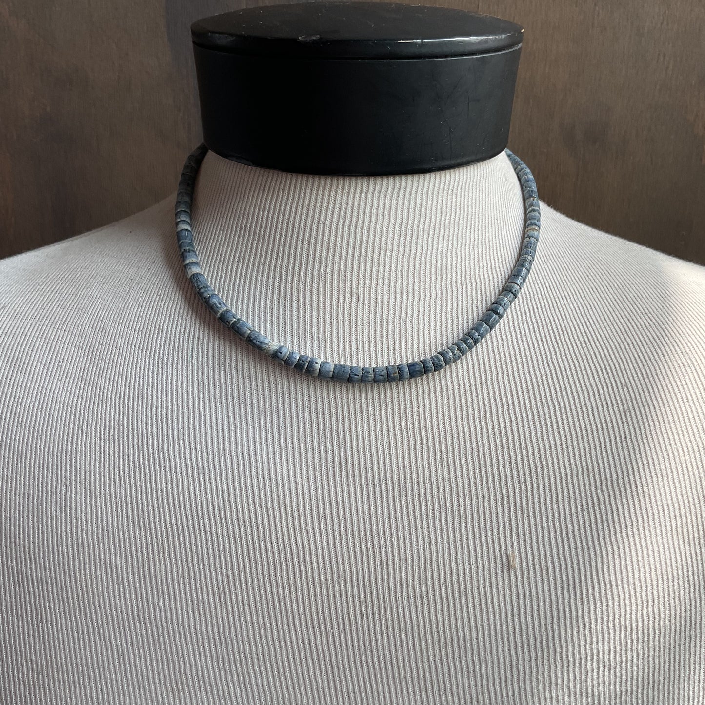 Blue Coral Bead Necklace