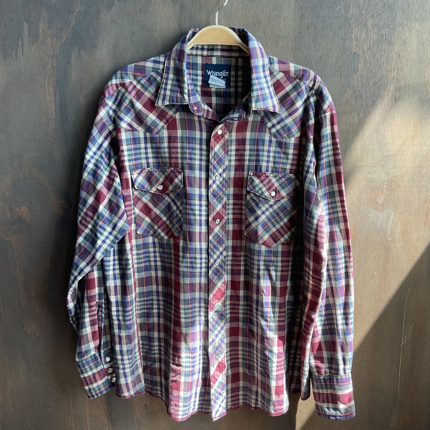 Wrangler Plaid Pearl Snap