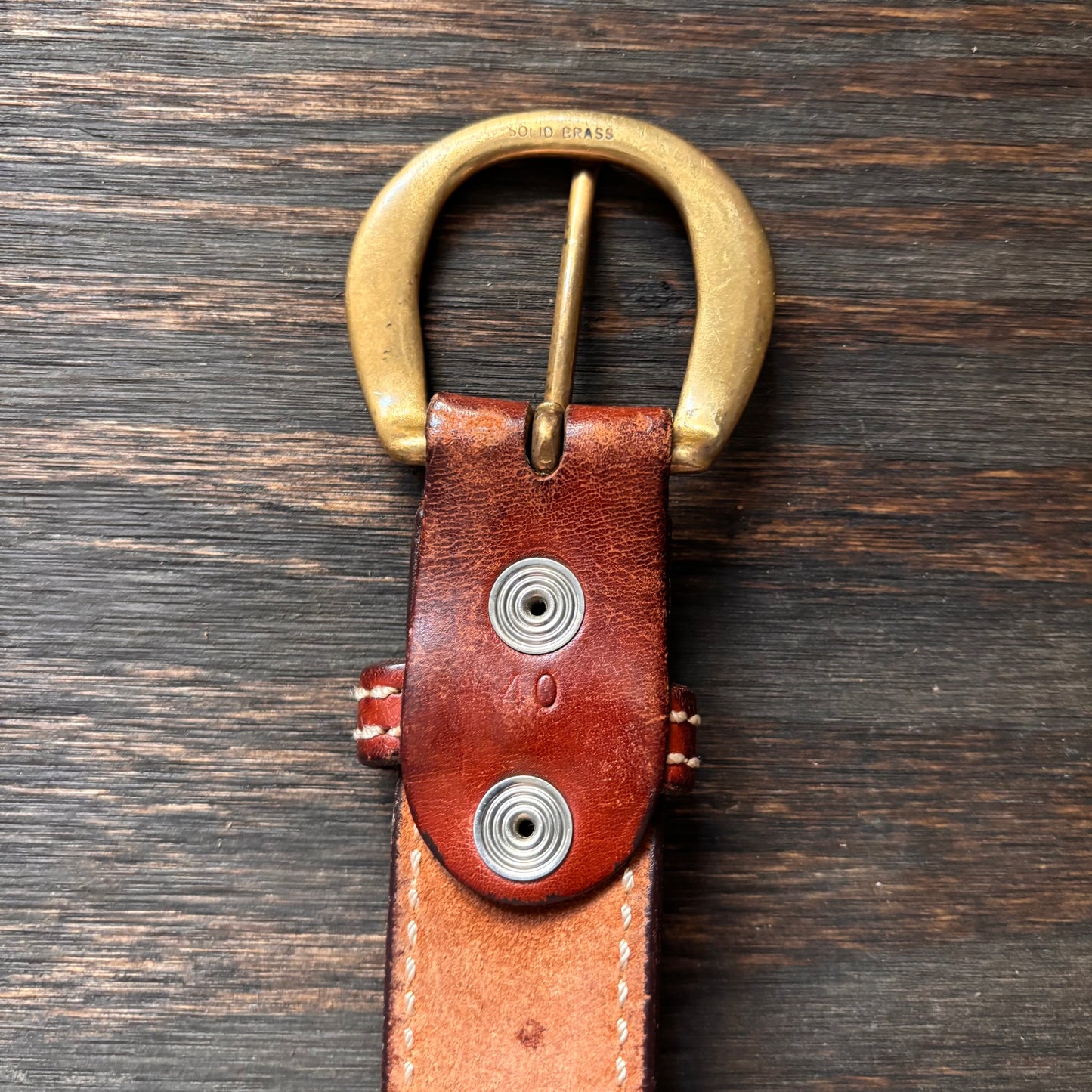 Vintage L.L.Bean Brown Leather Belt