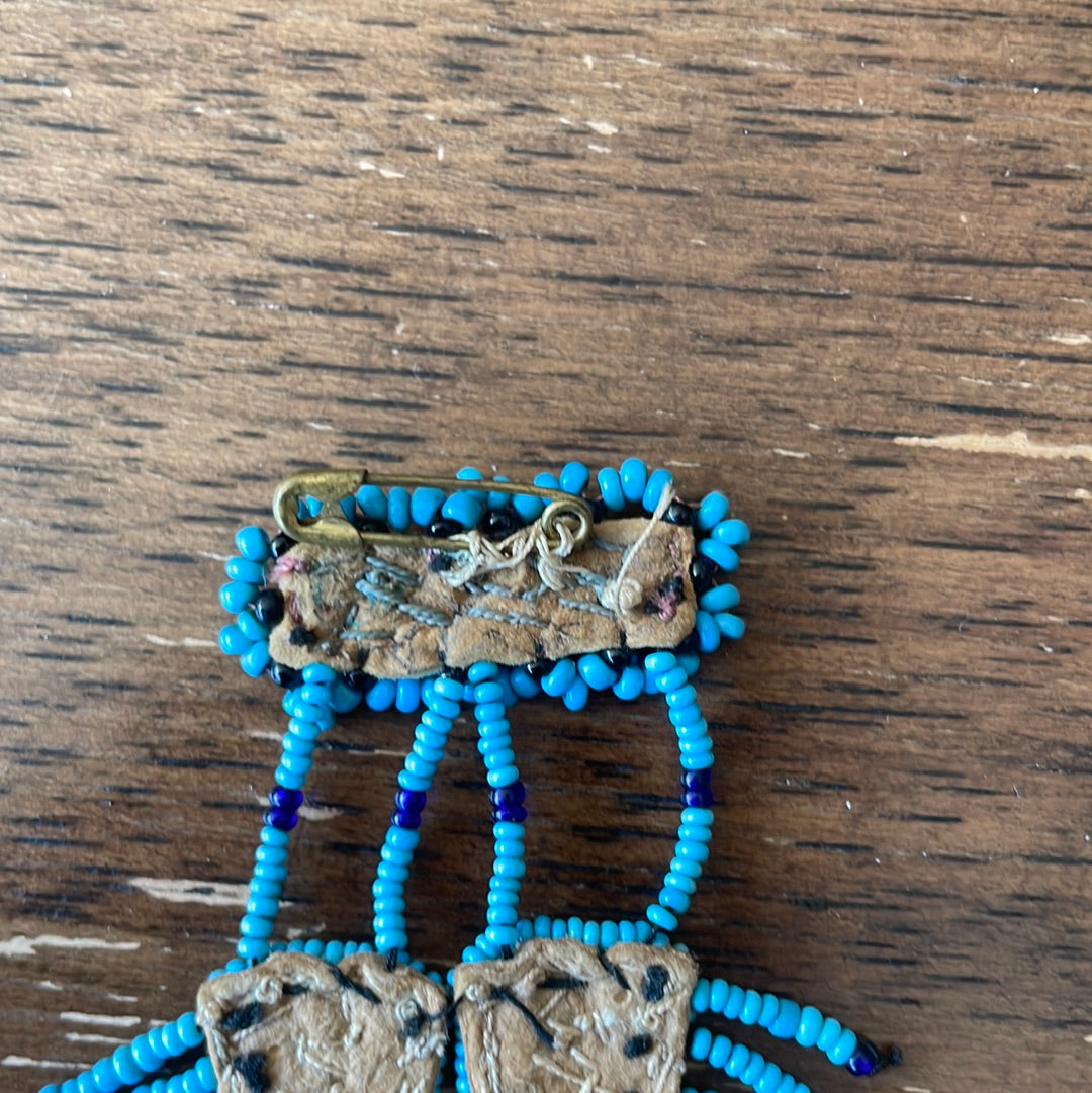Seed Bead Mittens Pin