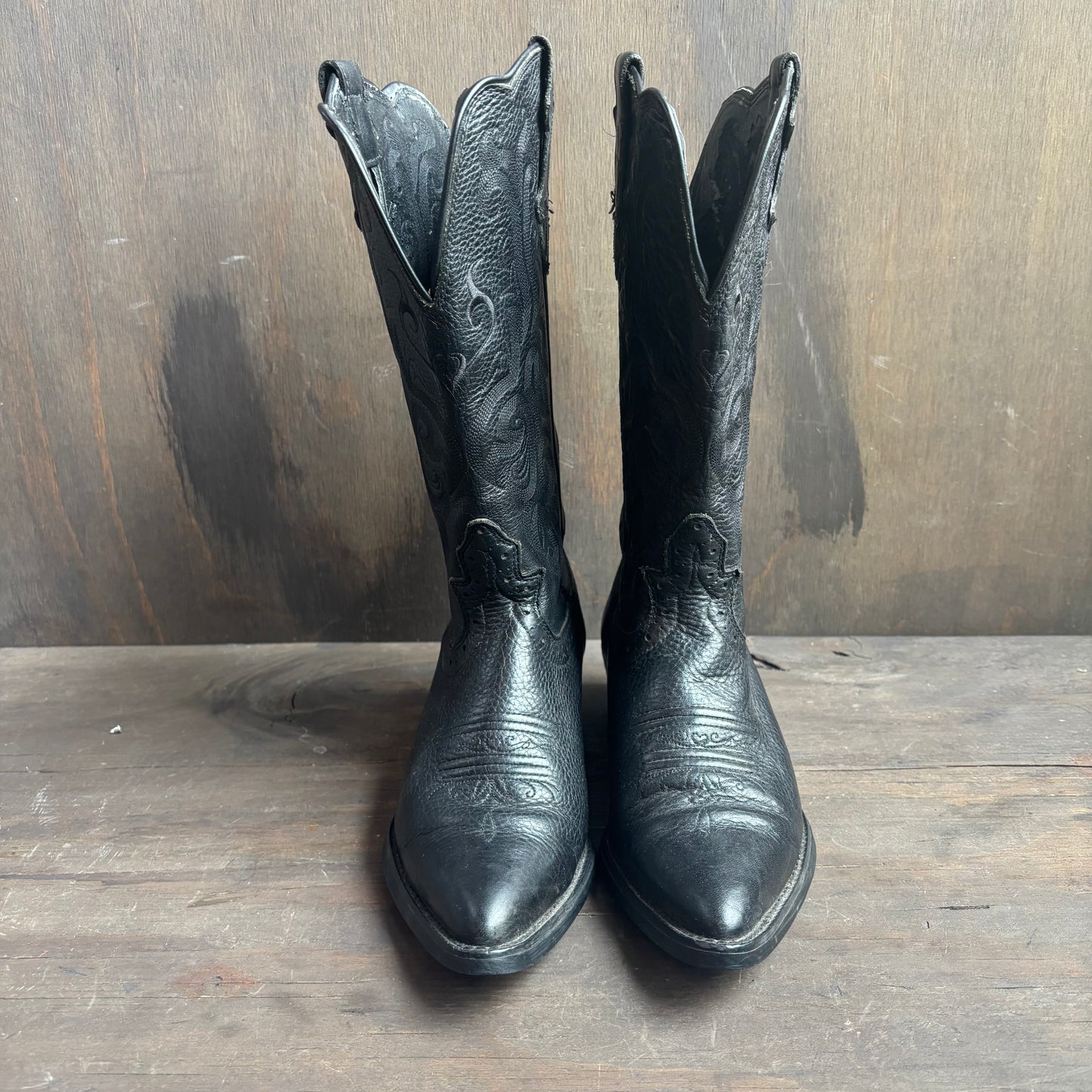 Justin Black Leather Boot