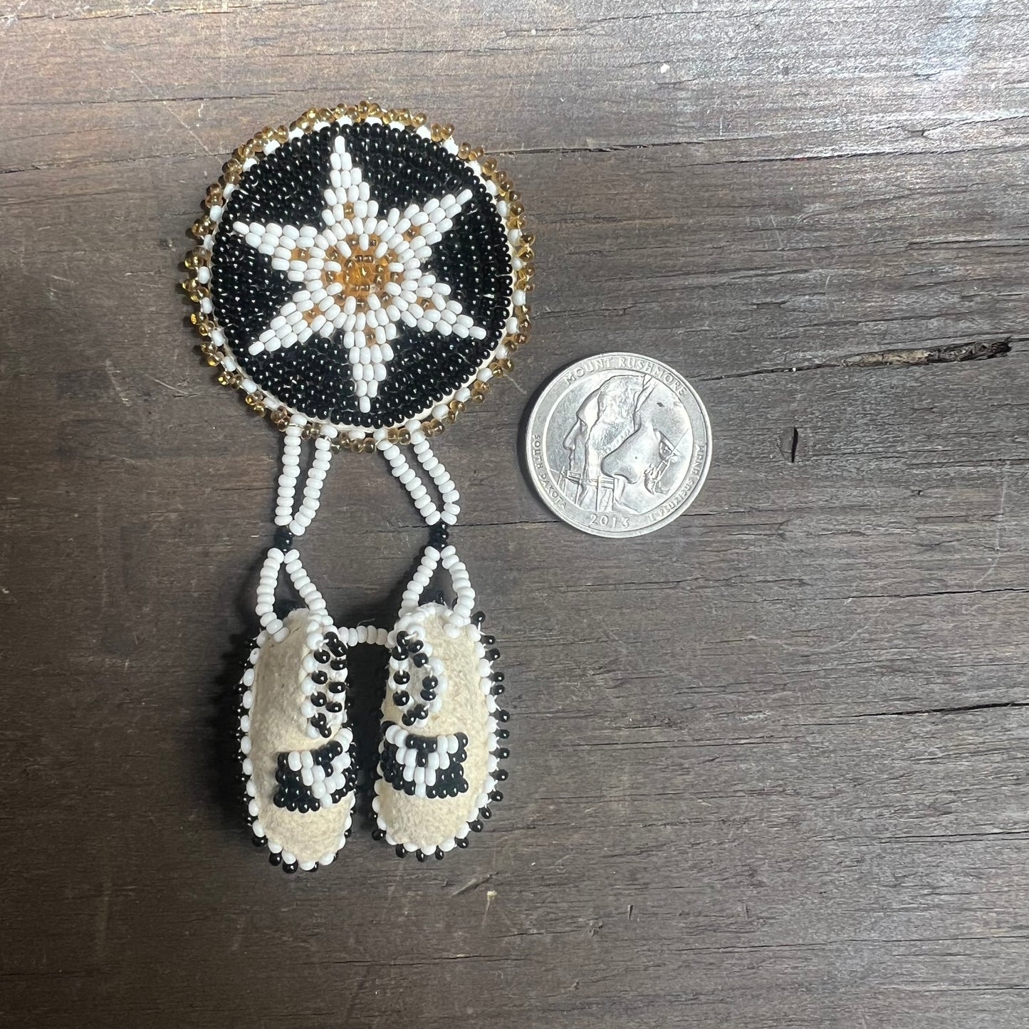 Beaded Moccasin Pin