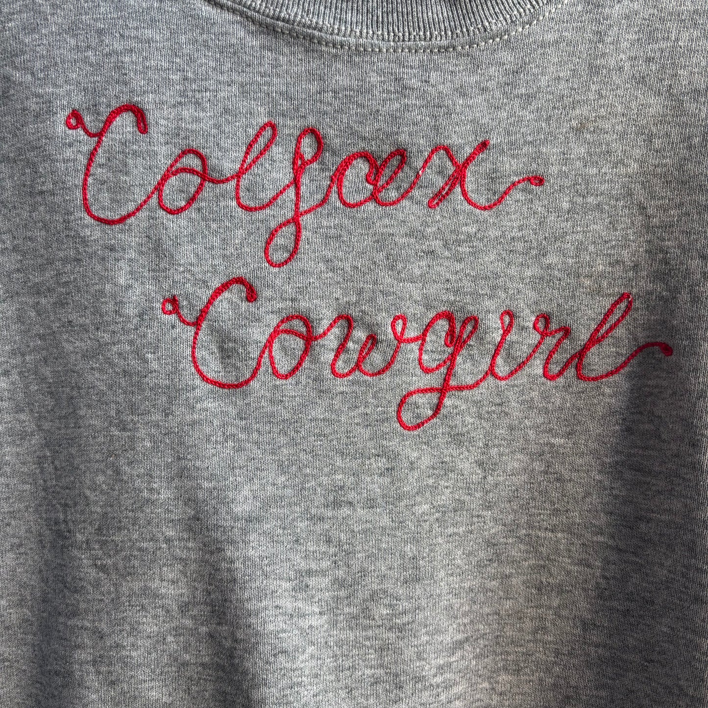Custom Grey "Colfax Cowgirl" Sweatshirt