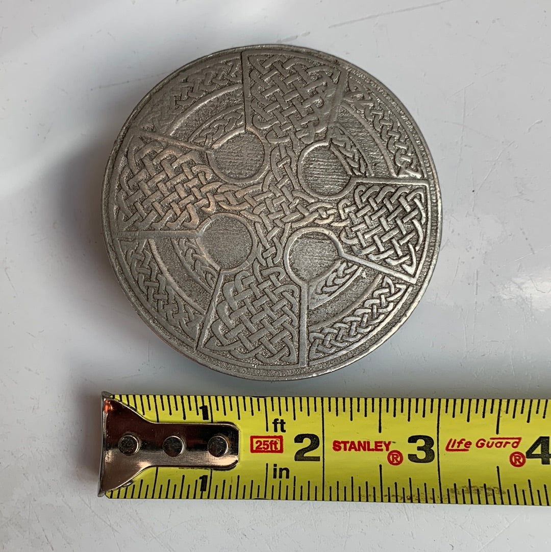 Pewter Celtic knot belt buckle