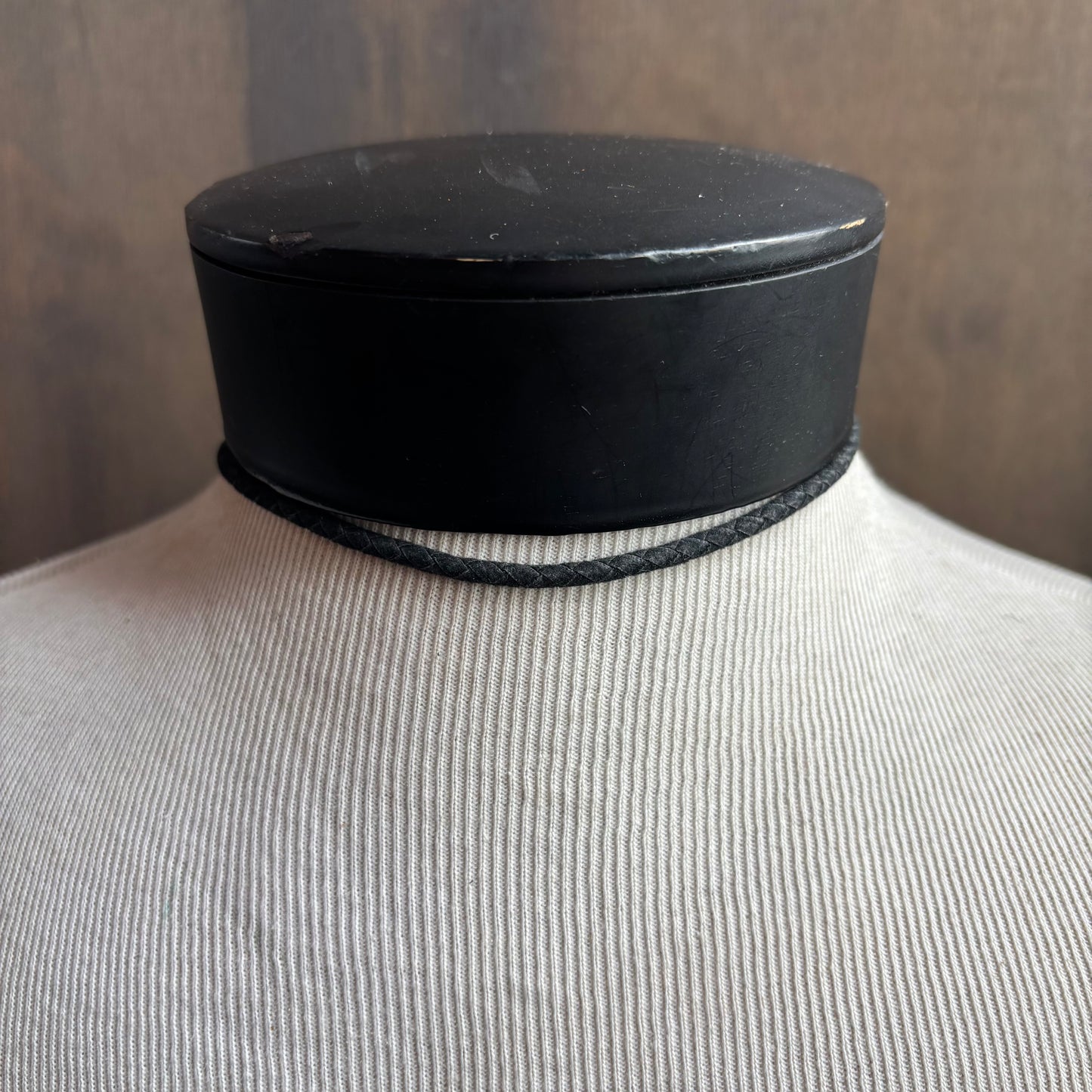 Rectangular Jasper Bolo on Black Tie