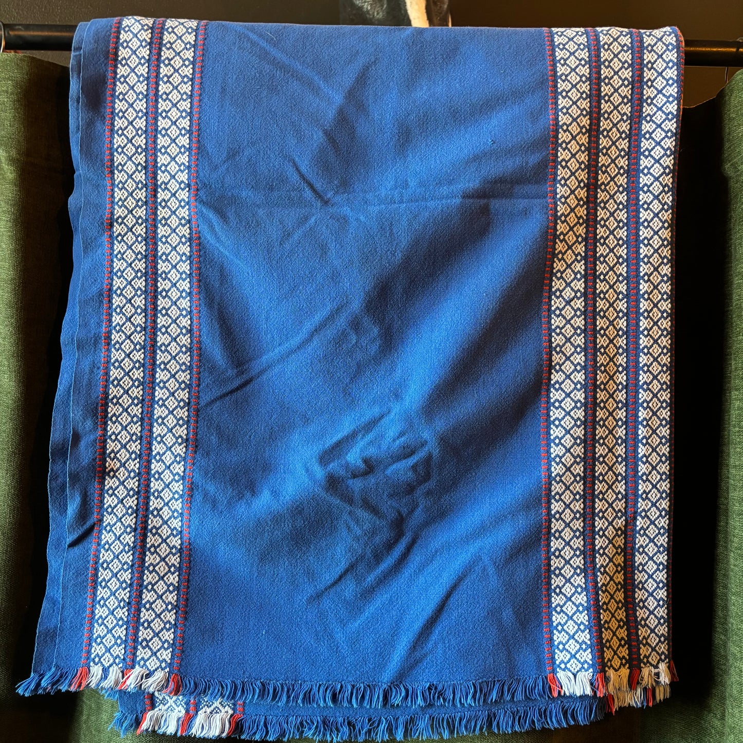 Blue Woven Table Cloth