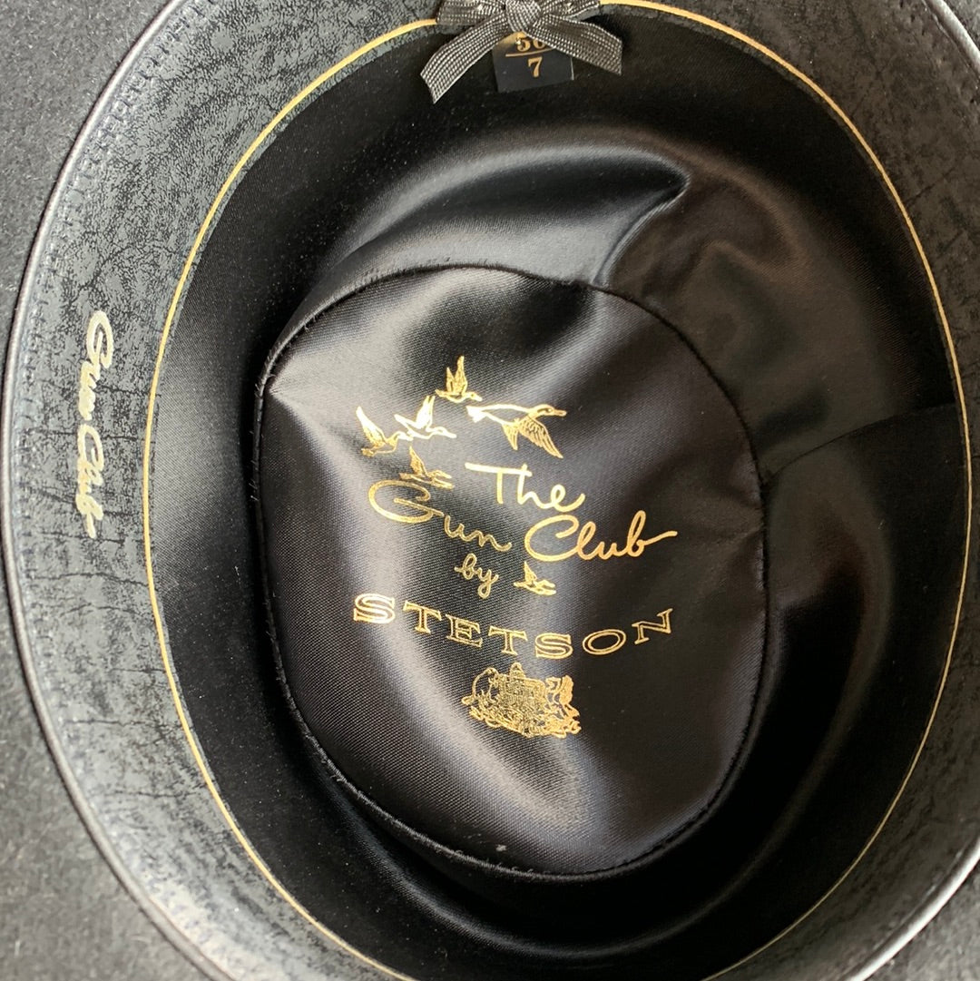 Vintage black Stetson “Royal Flush” hat with black leather & silver band