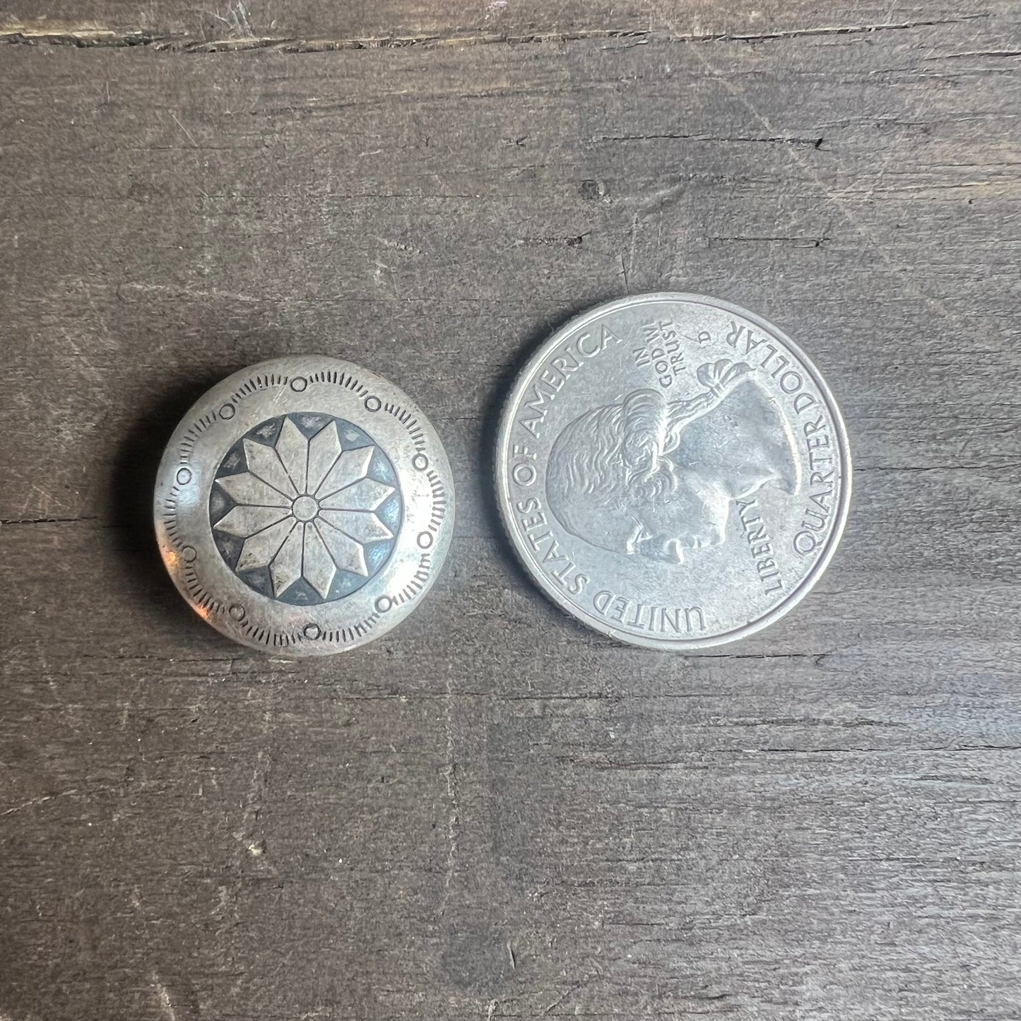 Sterling Silver Sunflower Button Covers (set of 5)