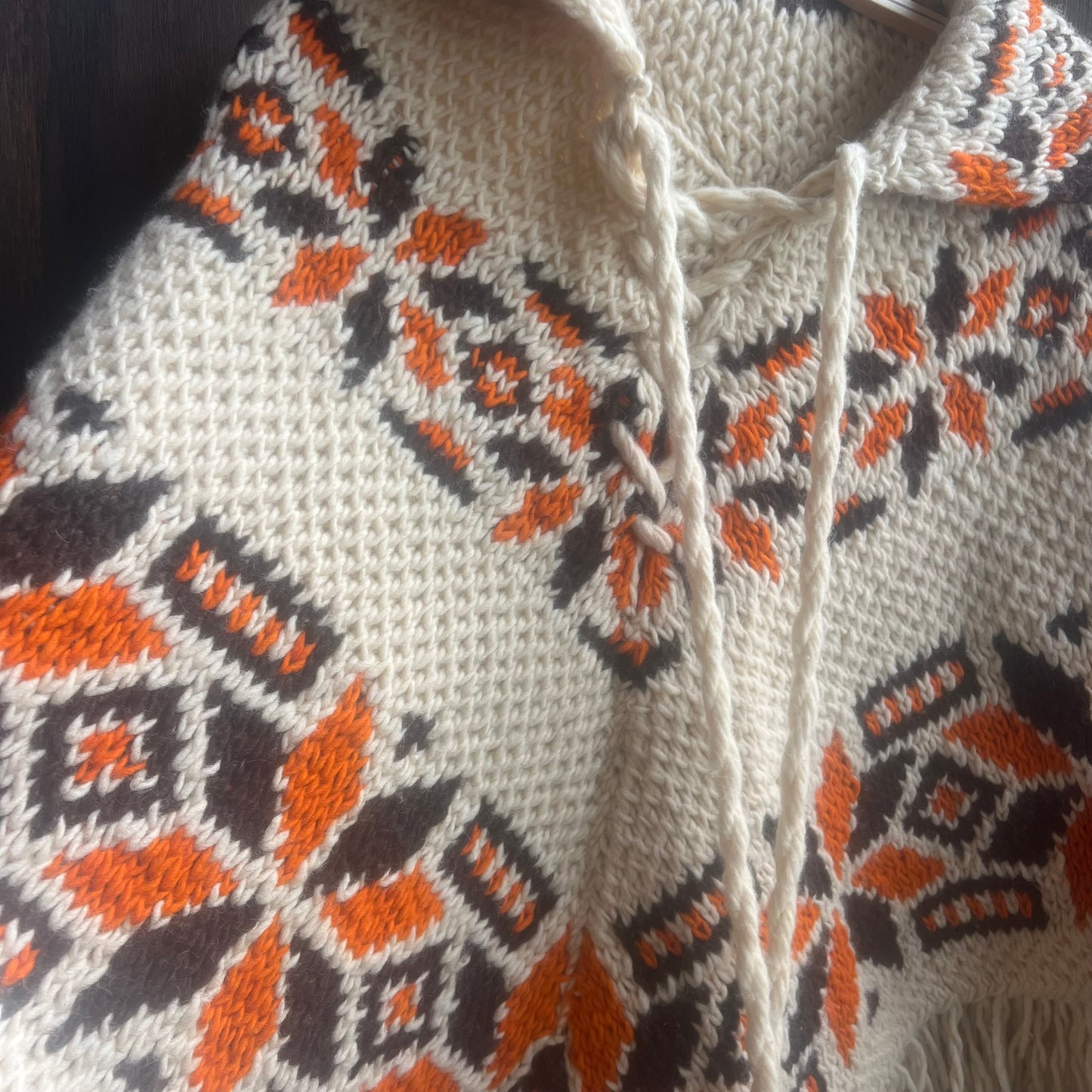 Knitted Western Poncho