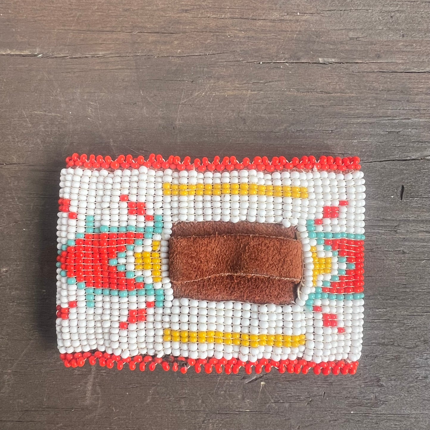 Beaded Leather Cuff Bracelet