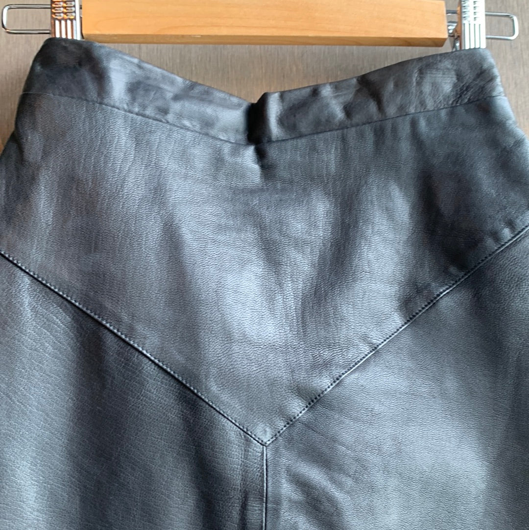 Biella Leather Skirt