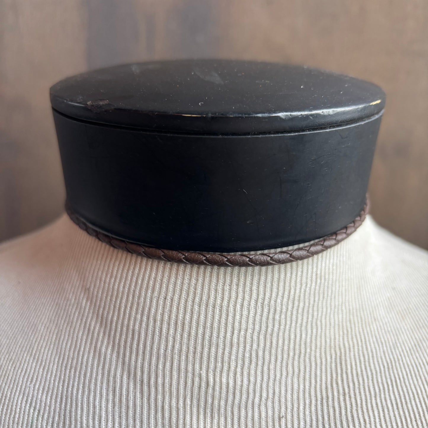 Raw Agate Bolo on Brown Tie