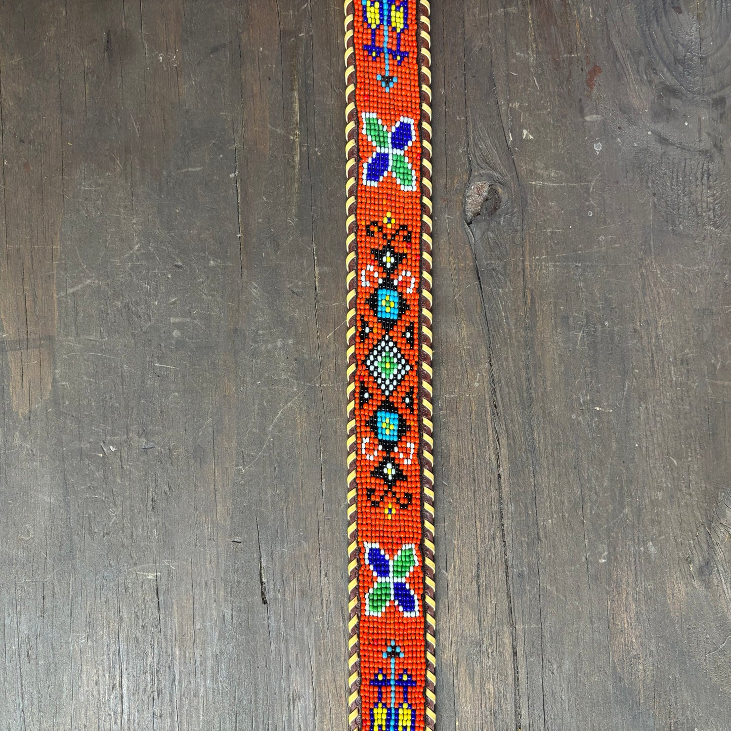 Red Beaded Thunderbird Belt