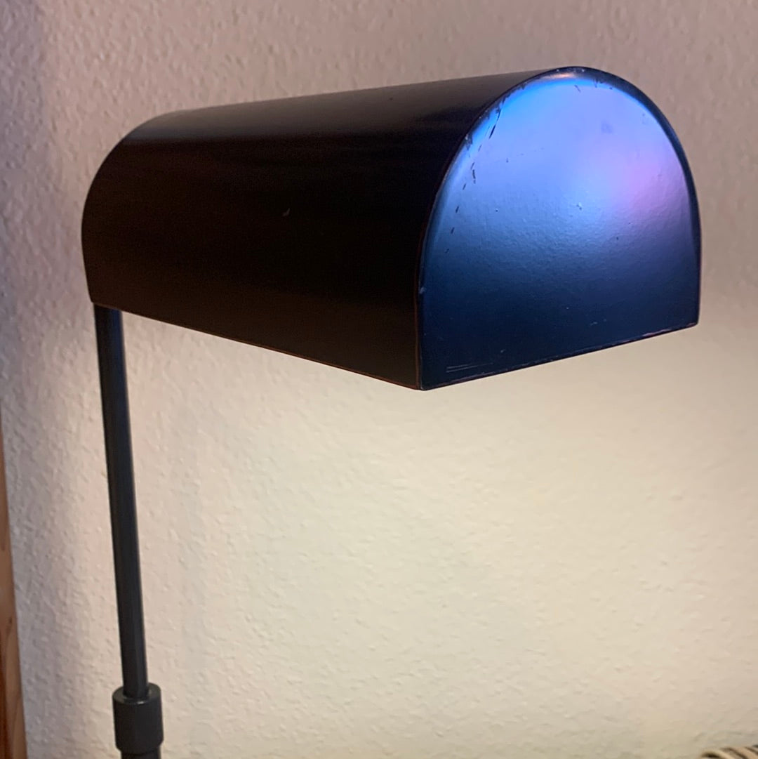 Black metal floor lamp