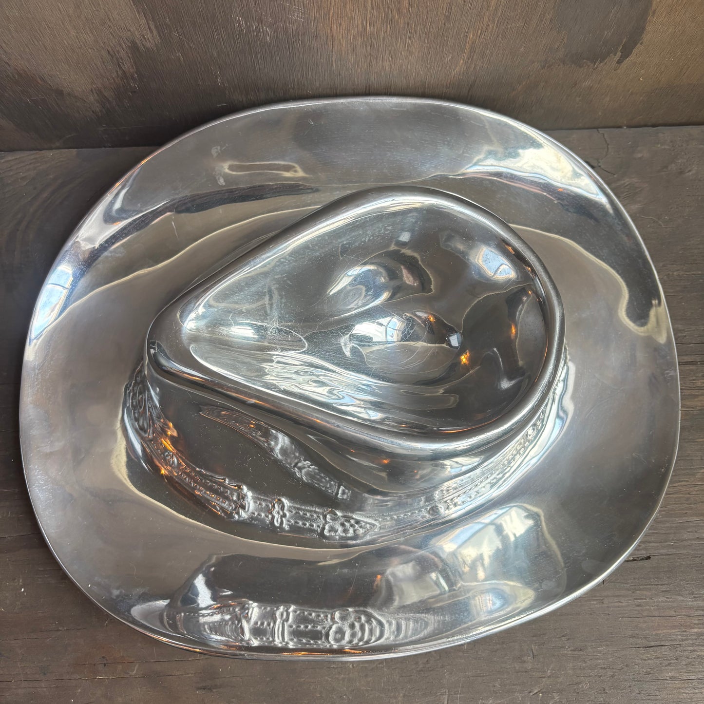 Pewter Chips and Dip Cowboy Hat
