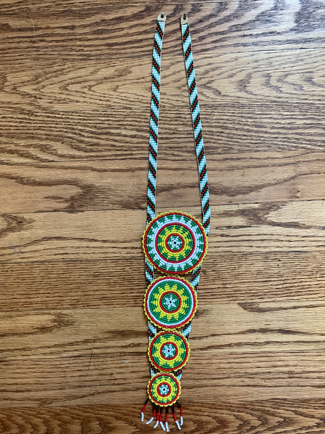 Seed Bead Multi-Medallion Necklace