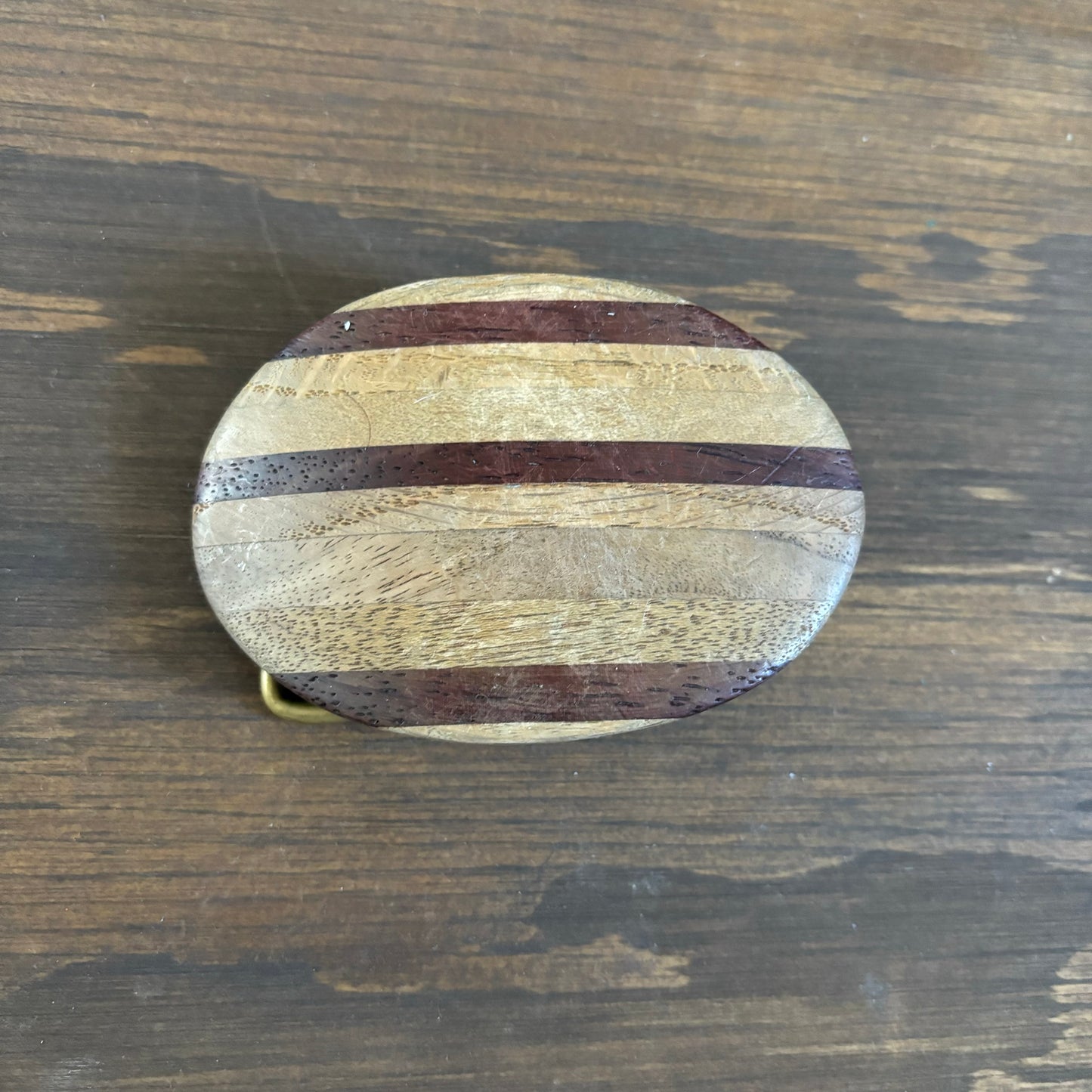 Oval Wood Belt Buckle
