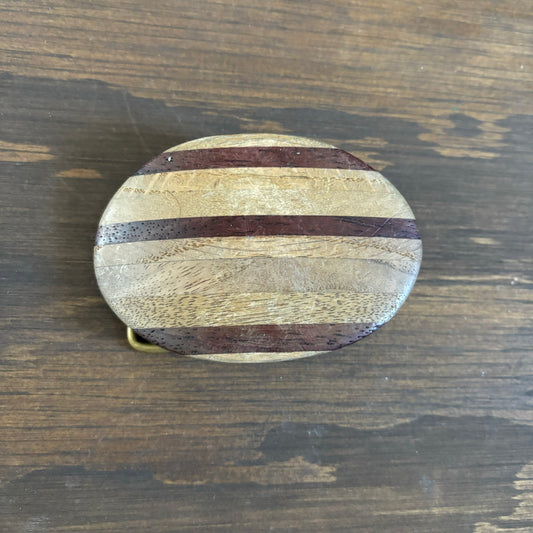 Oval Wood Belt Buckle
