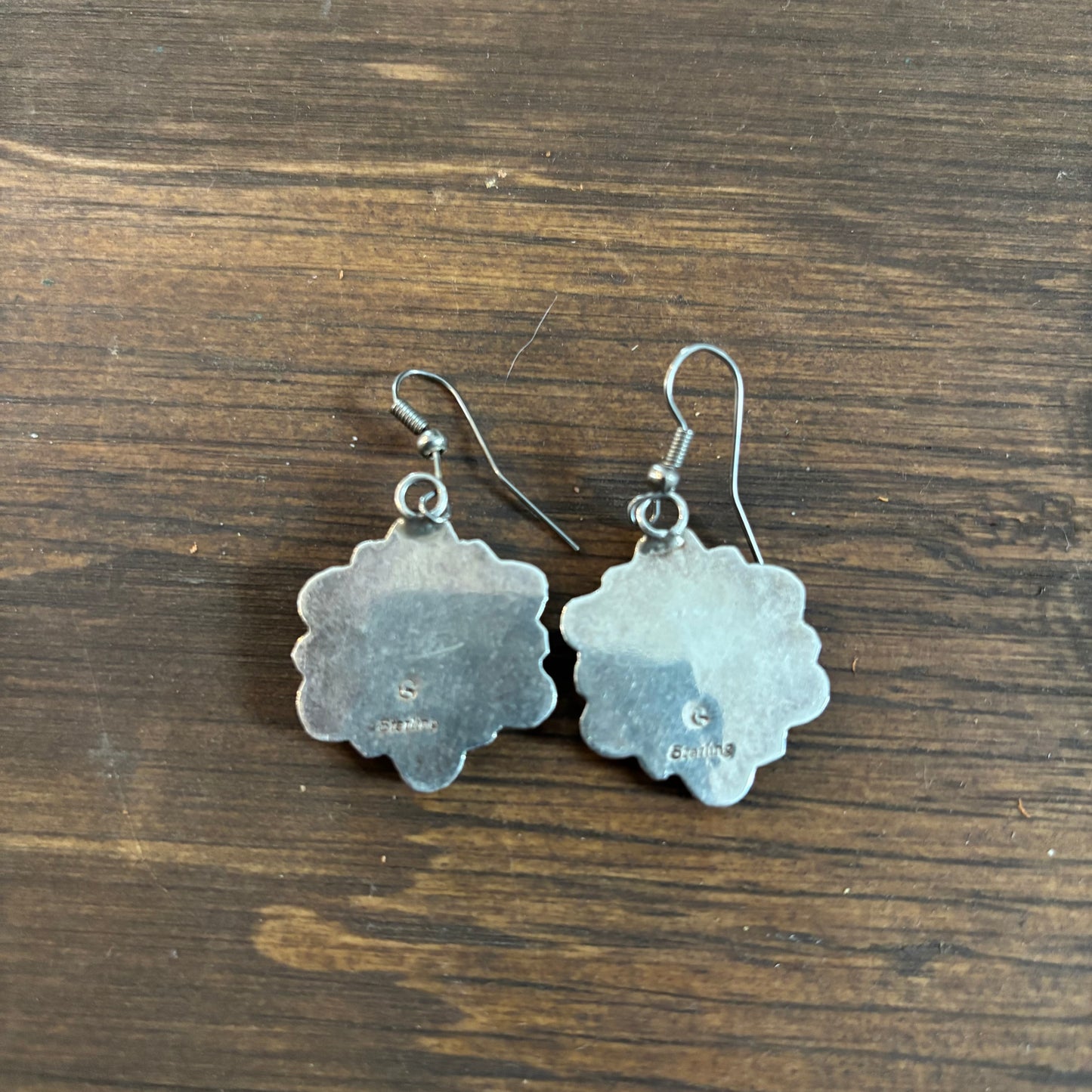 Sterling Turquoise Flower Earrings