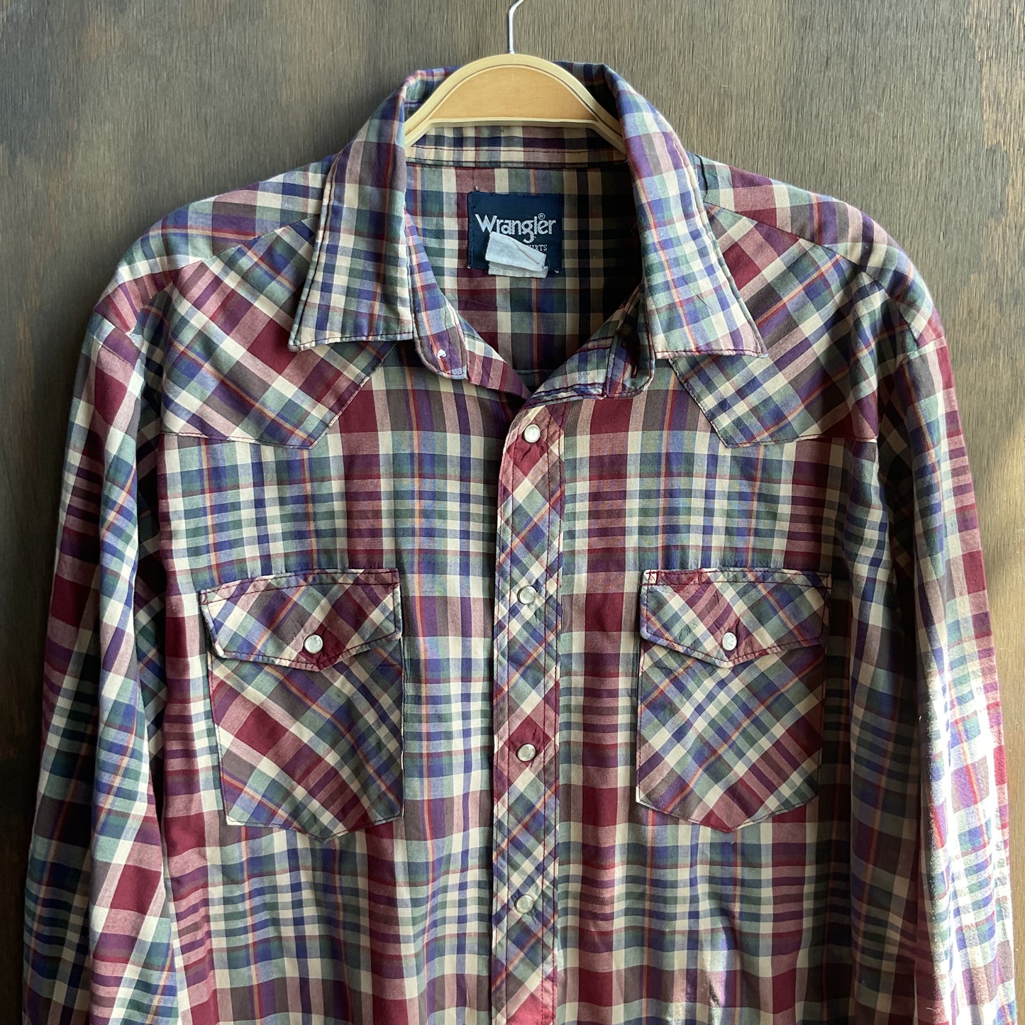 Wrangler Plaid Pearl Snap