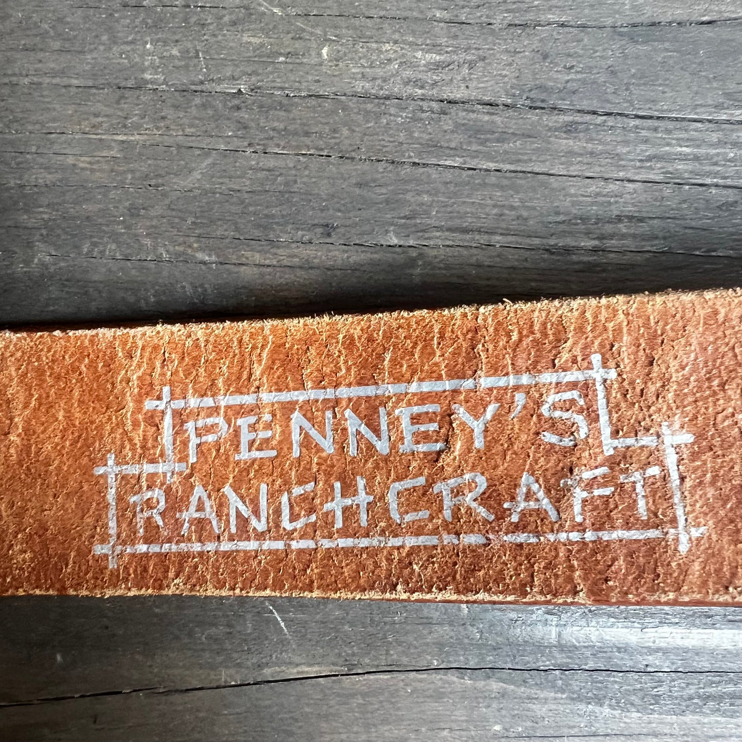 Penney’s Ranchcraft Tooled Leather Kids Belt